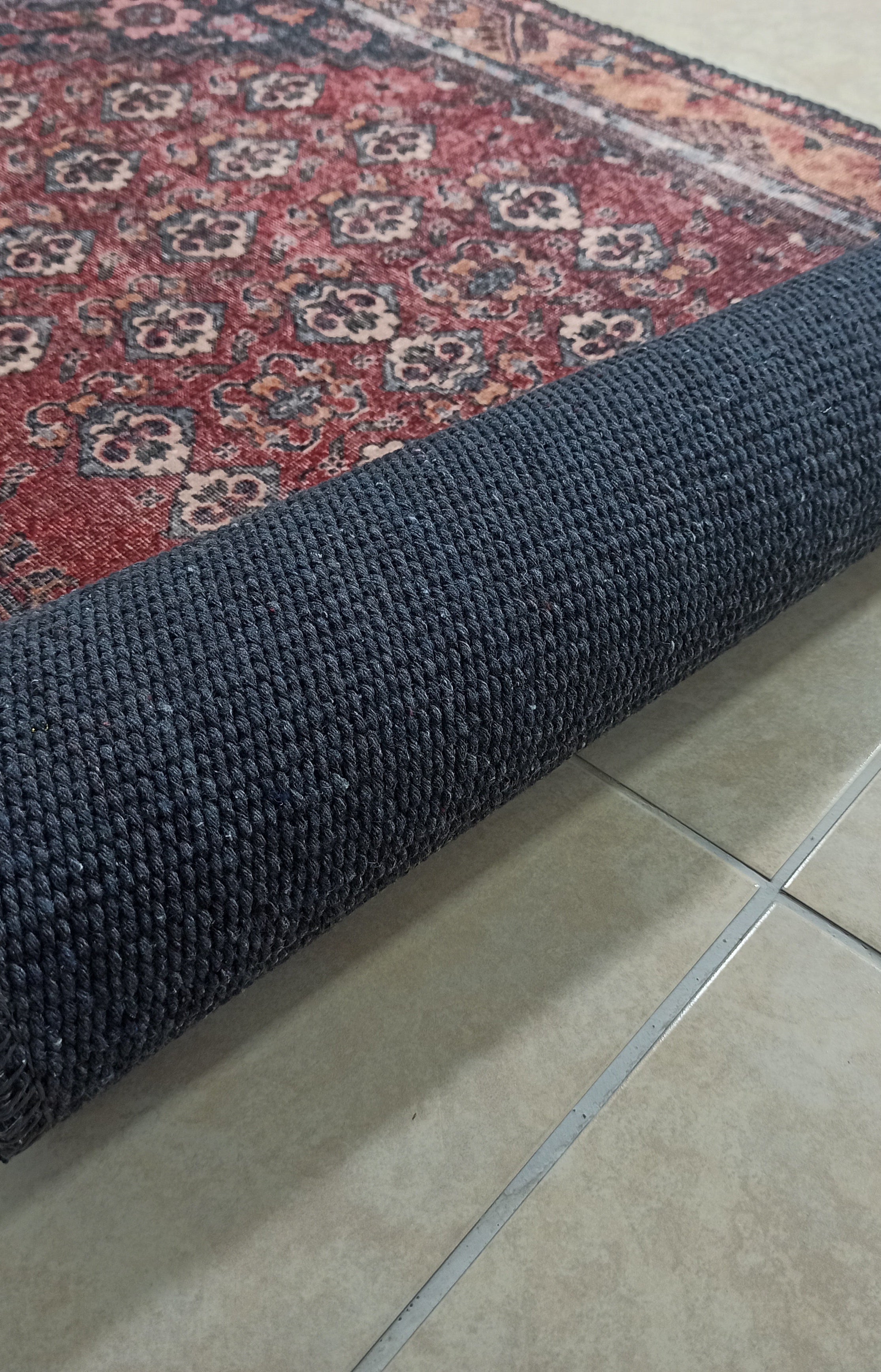 Nara Rug Turkish Red Orange Gray Rug