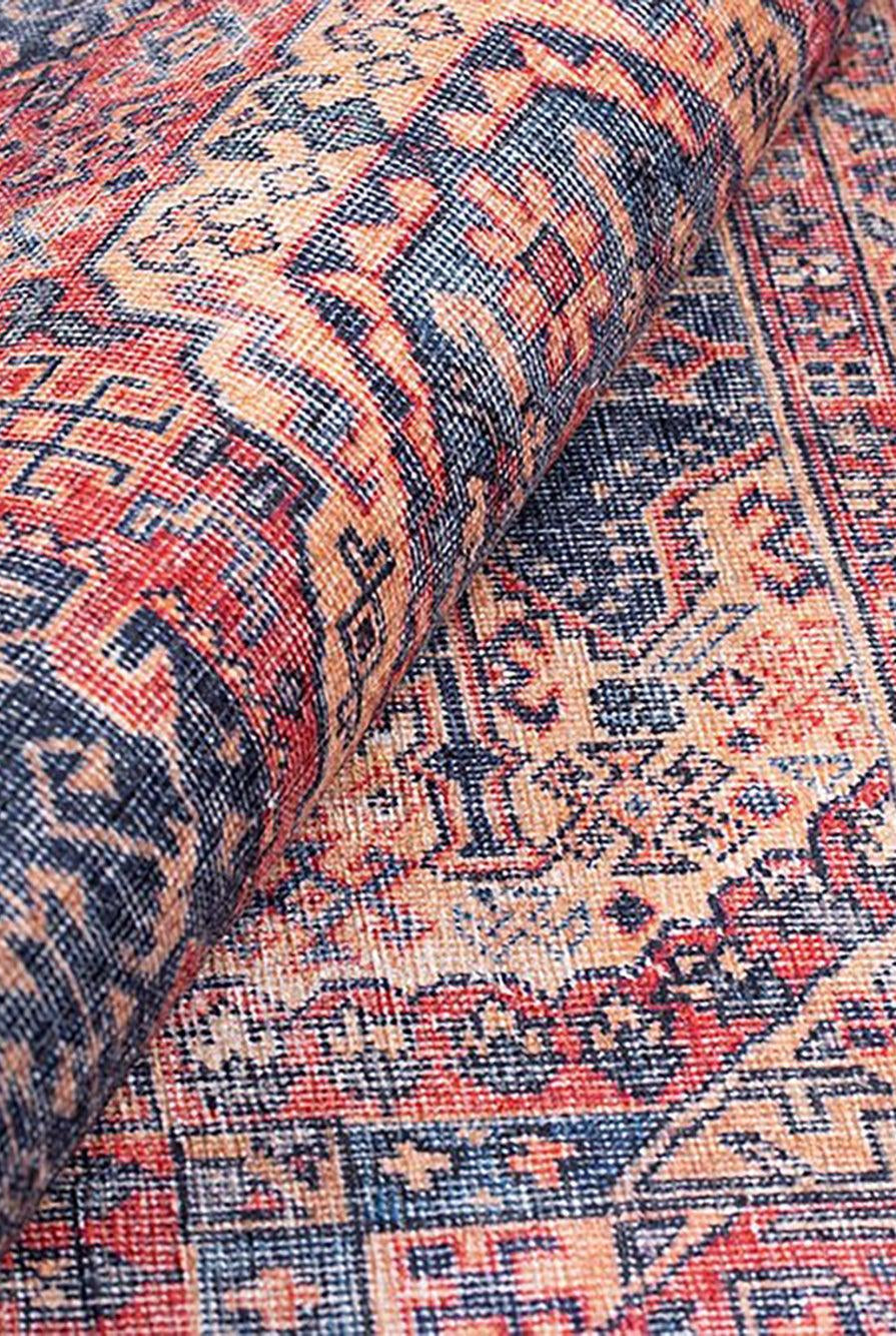 Nargan Rug Persian Navy Blue Red Rug