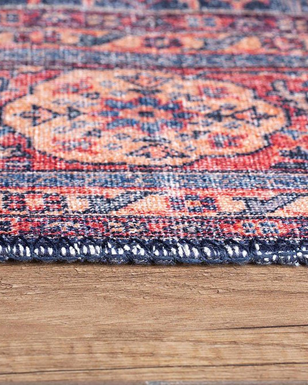 Nargan Rug Persian Navy Blue Red Rug