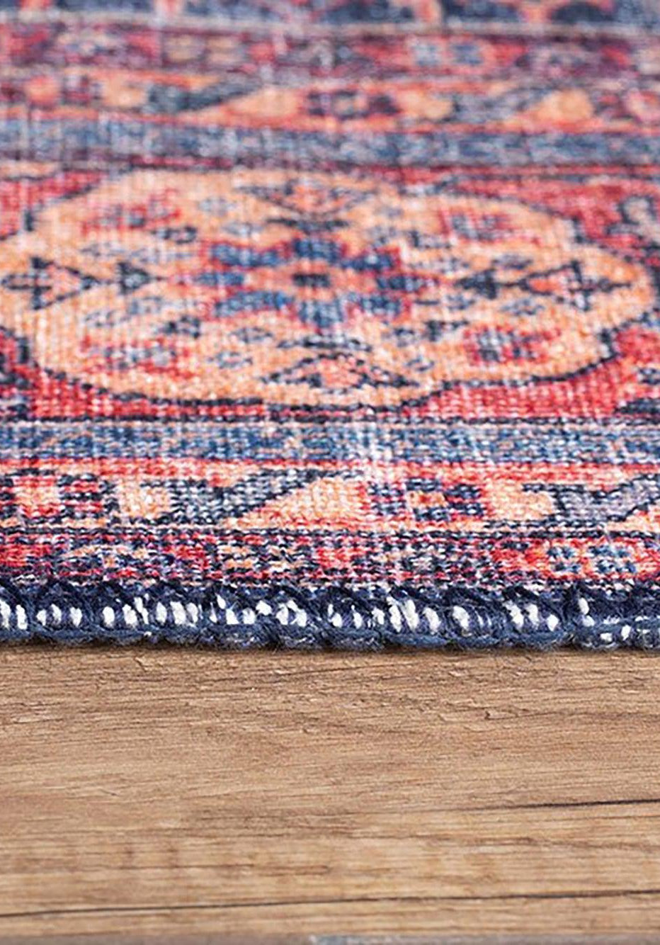 Nargan Rug Persian Navy Blue Red Rug