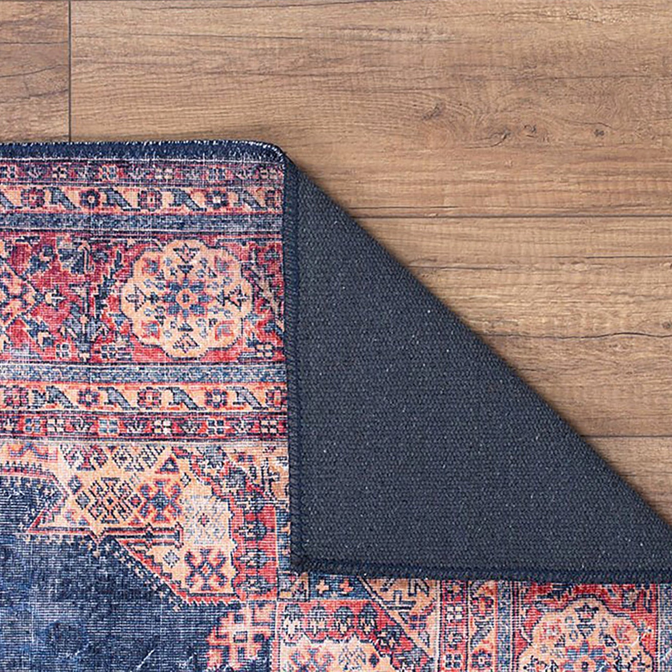 Nargan Rug Persian Navy Blue Red Rug