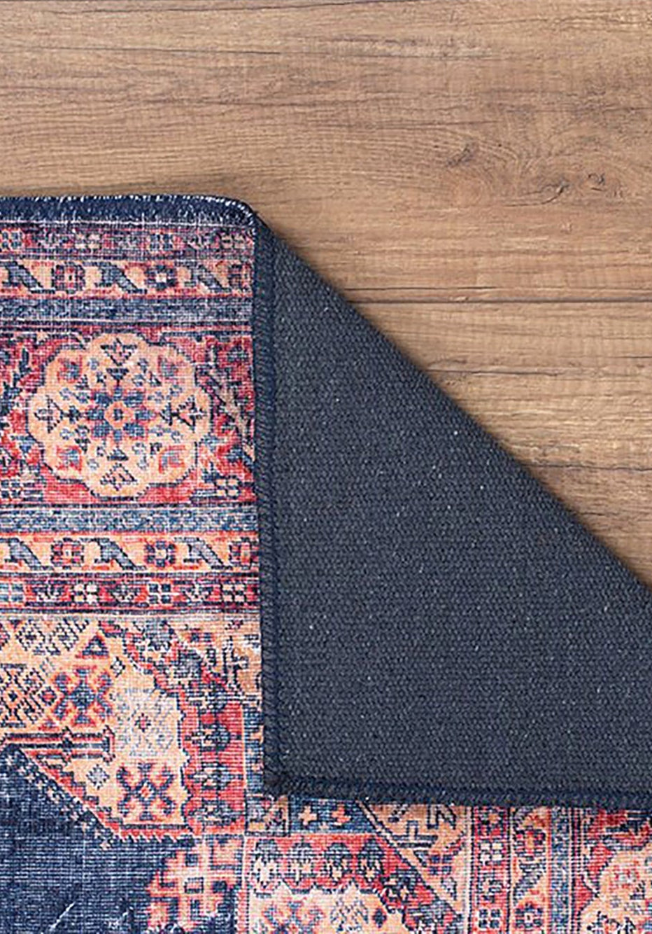 Nargan Rug Persian Navy Blue Red Rug