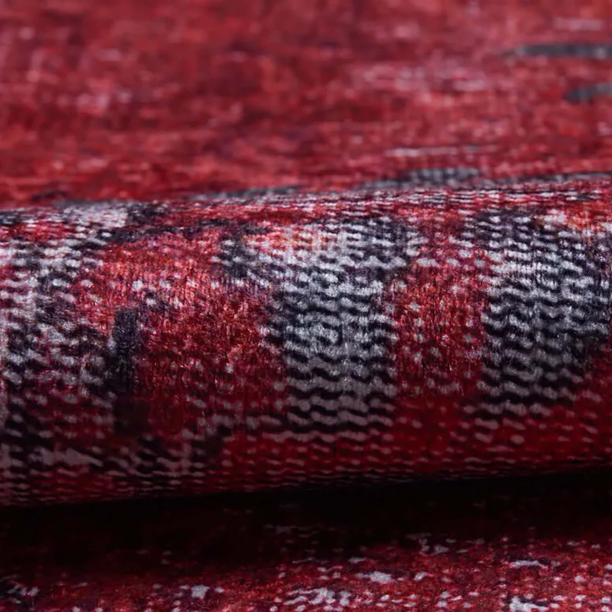 Nasma Turkish Distressed Red Rug