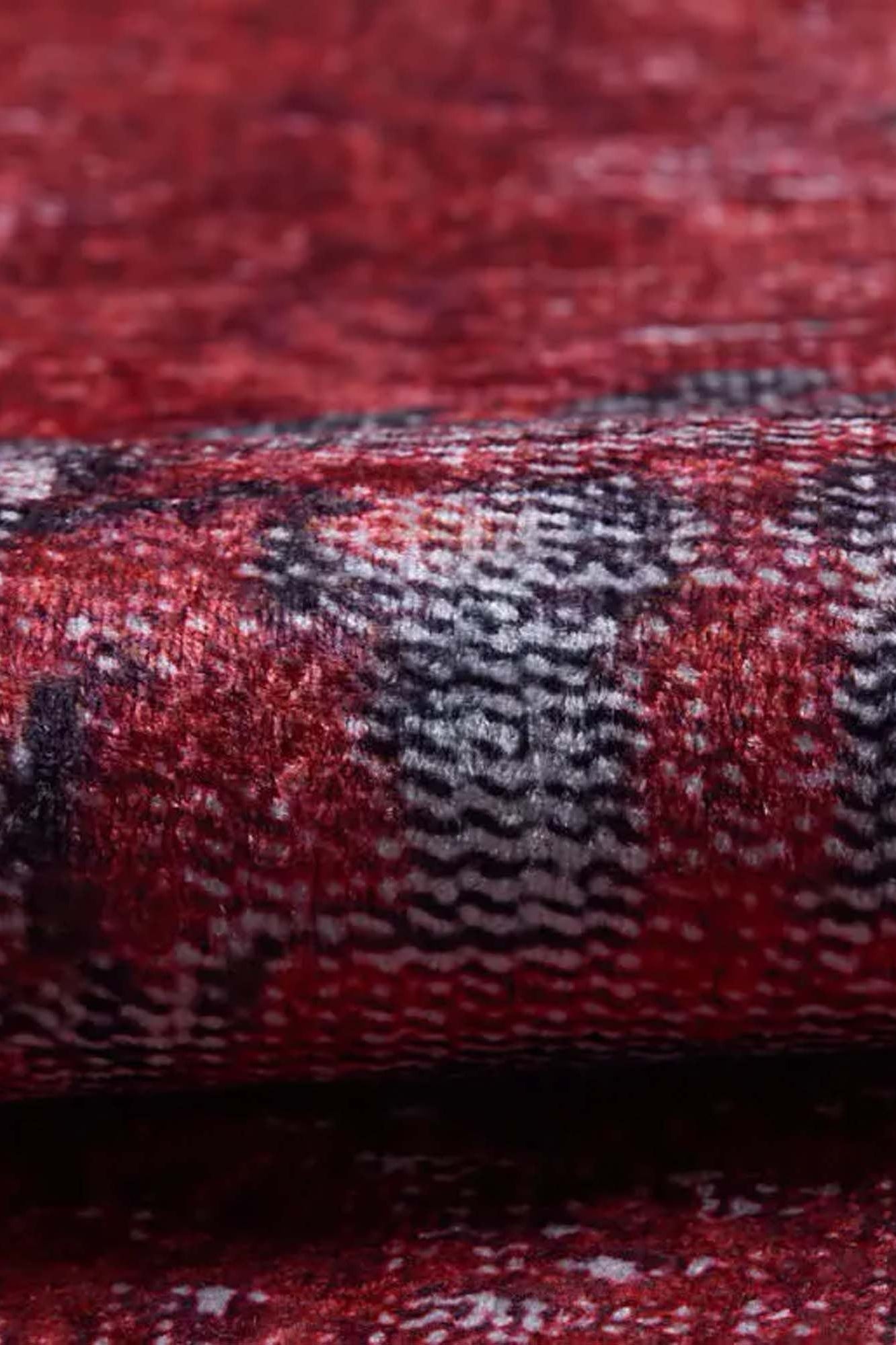 Nasma Turkish Distressed Red Rug