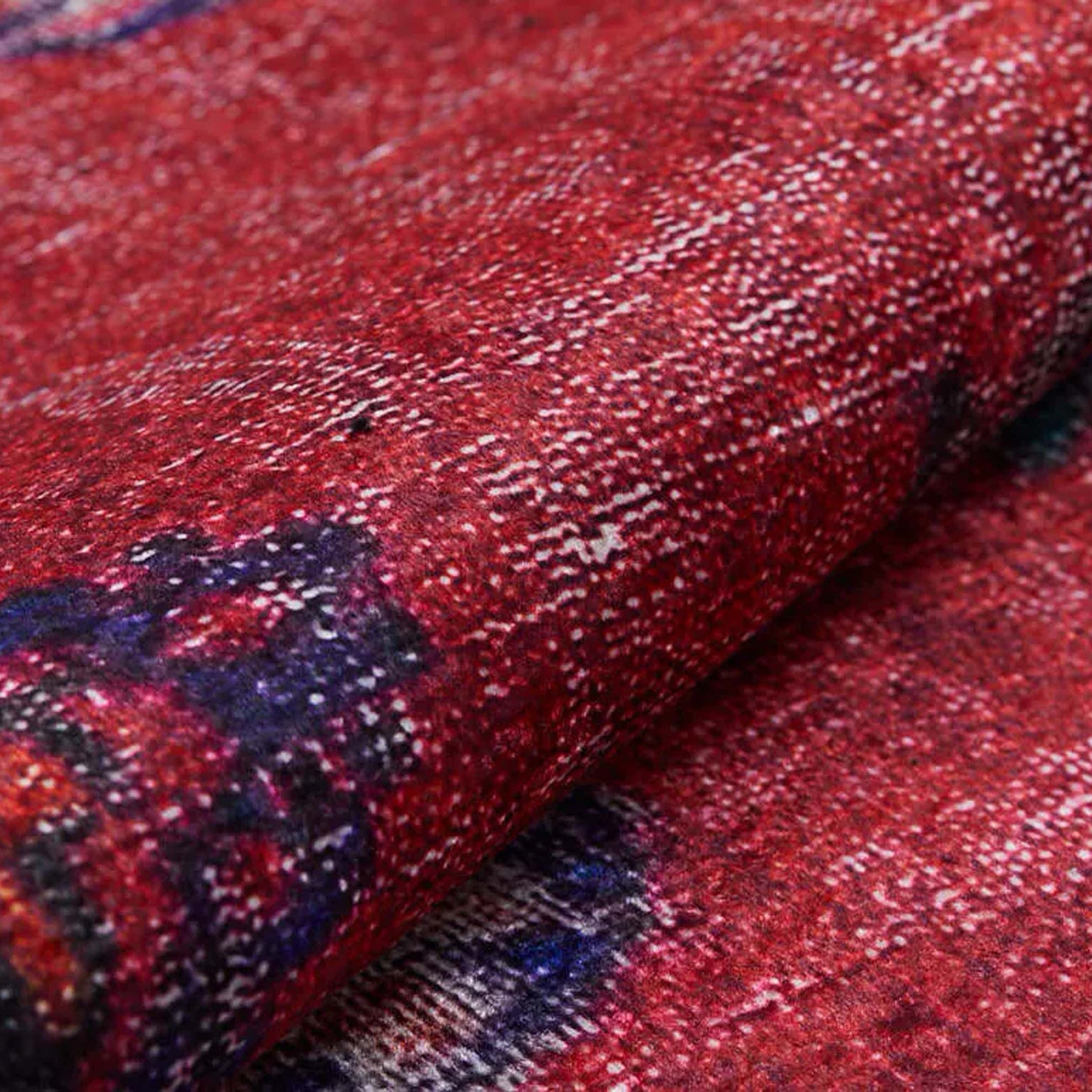 Nasma Turkish Distressed Red Rug