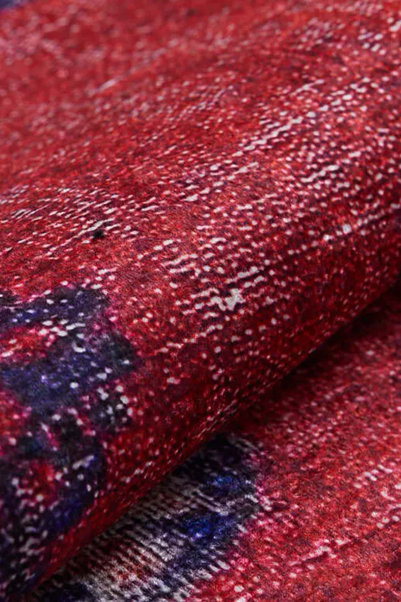 Nasma Turkish Distressed Red Rug