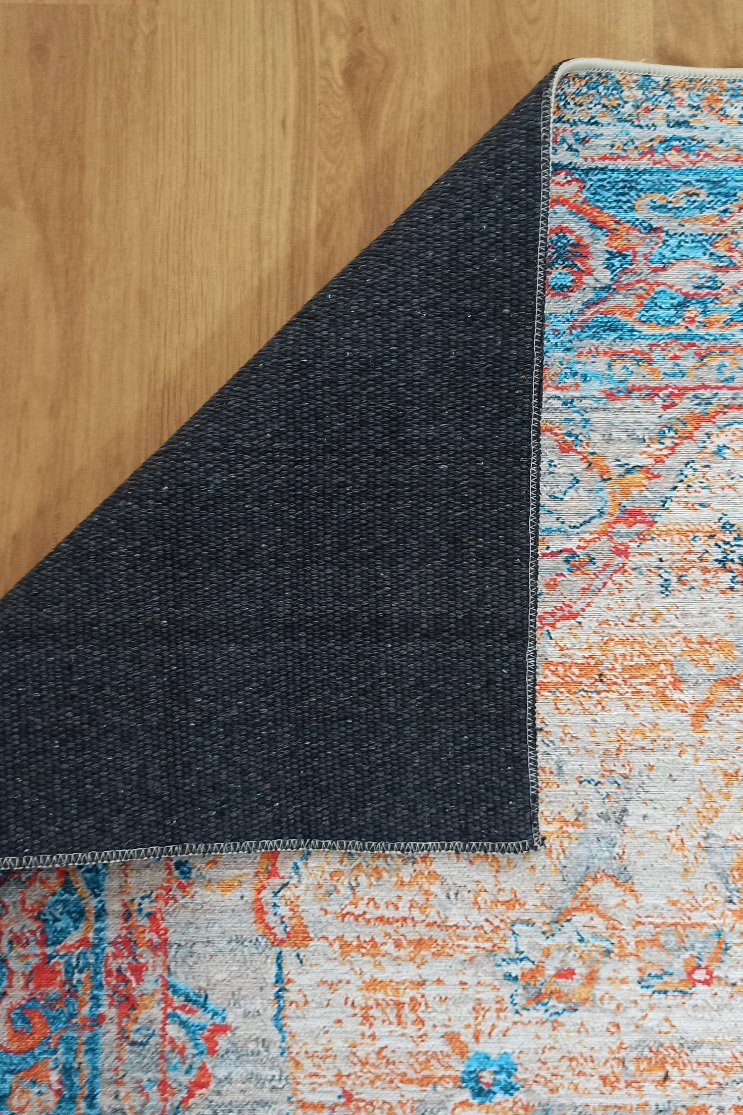 Neami Turkish Oriental Beige Orange Light Blue Rug