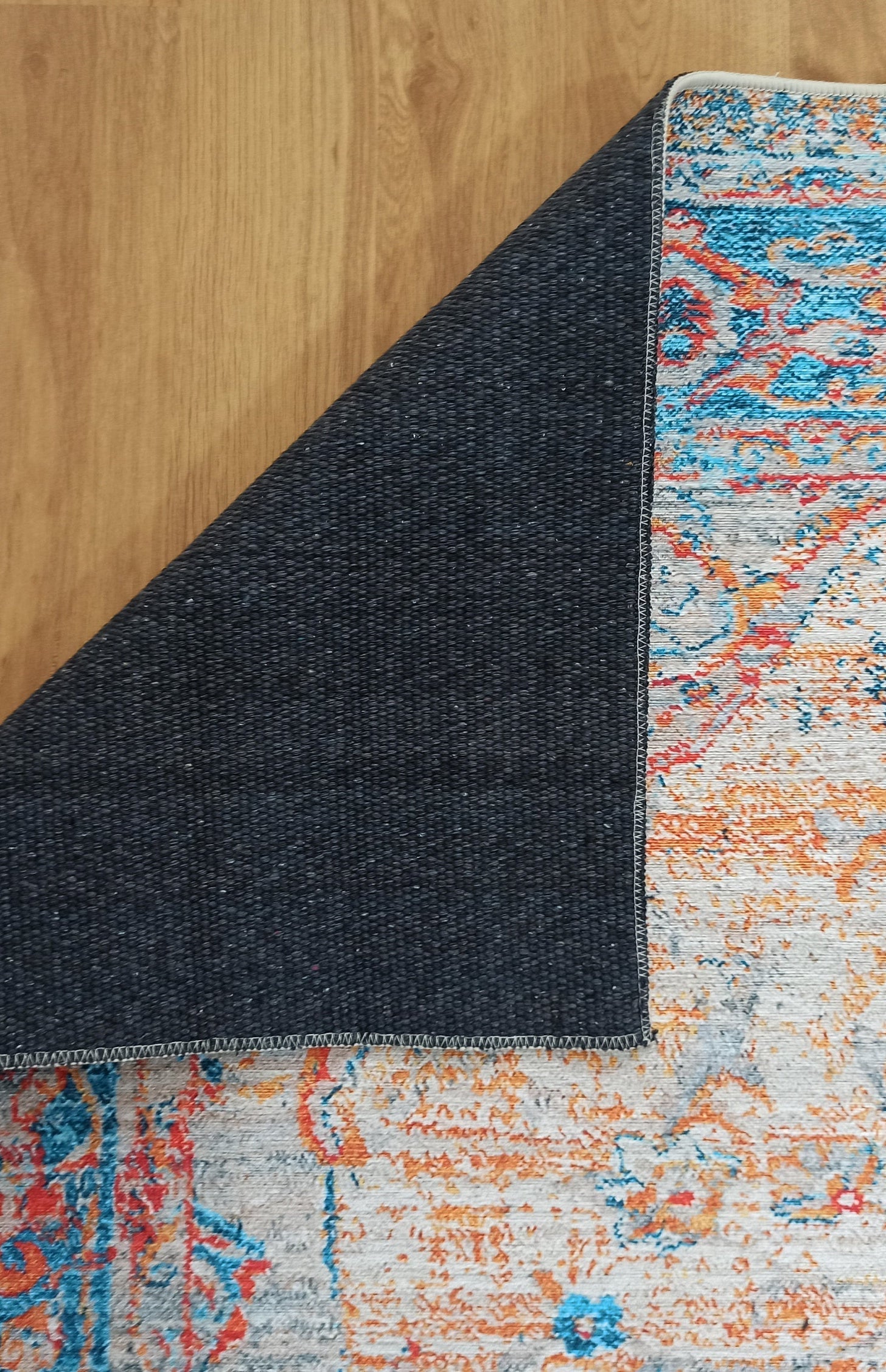 Neami Turkish Oriental Beige Orange Light Blue Rug