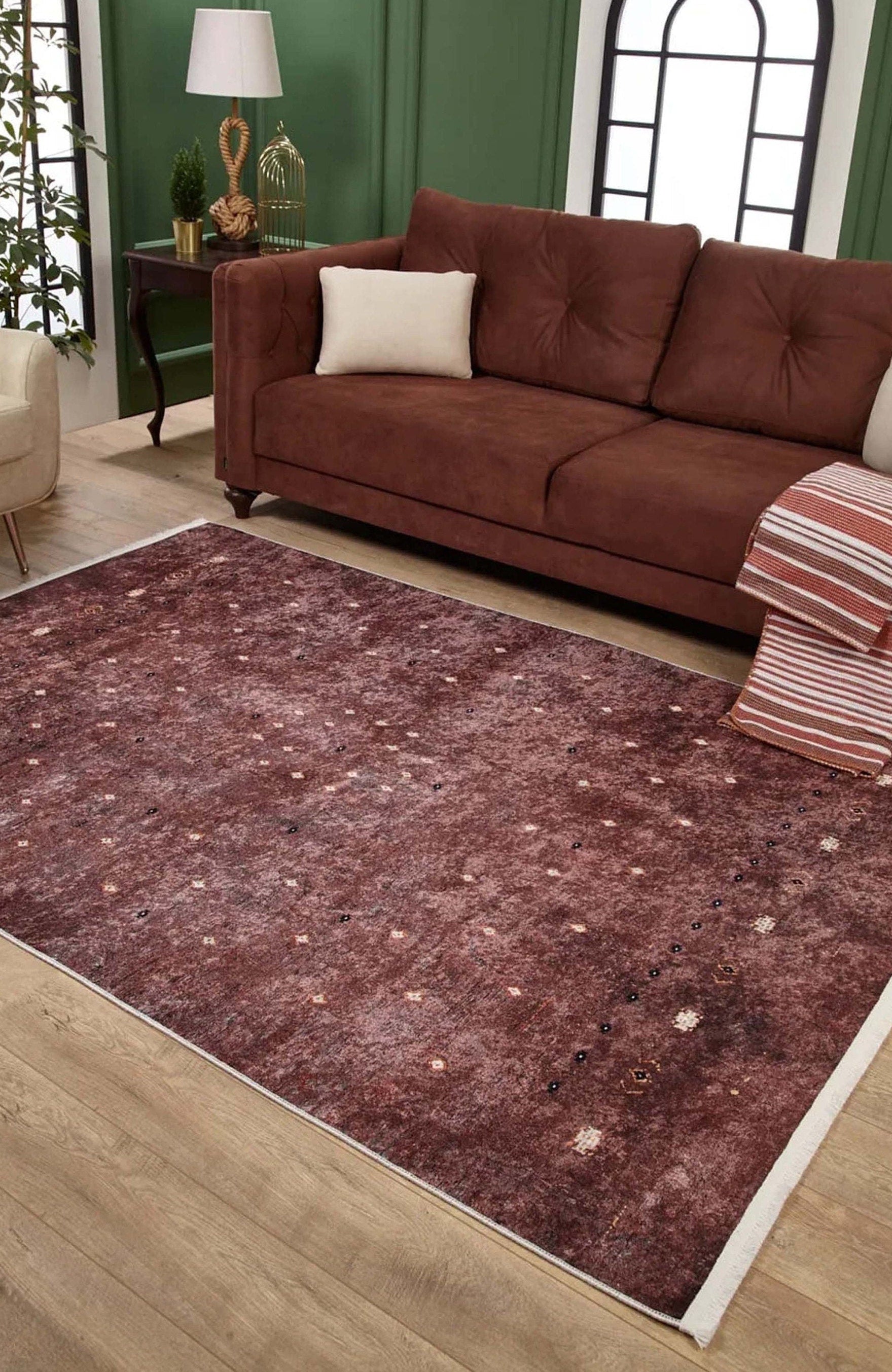 Nedal Turkish Oushak Red Brown Rug