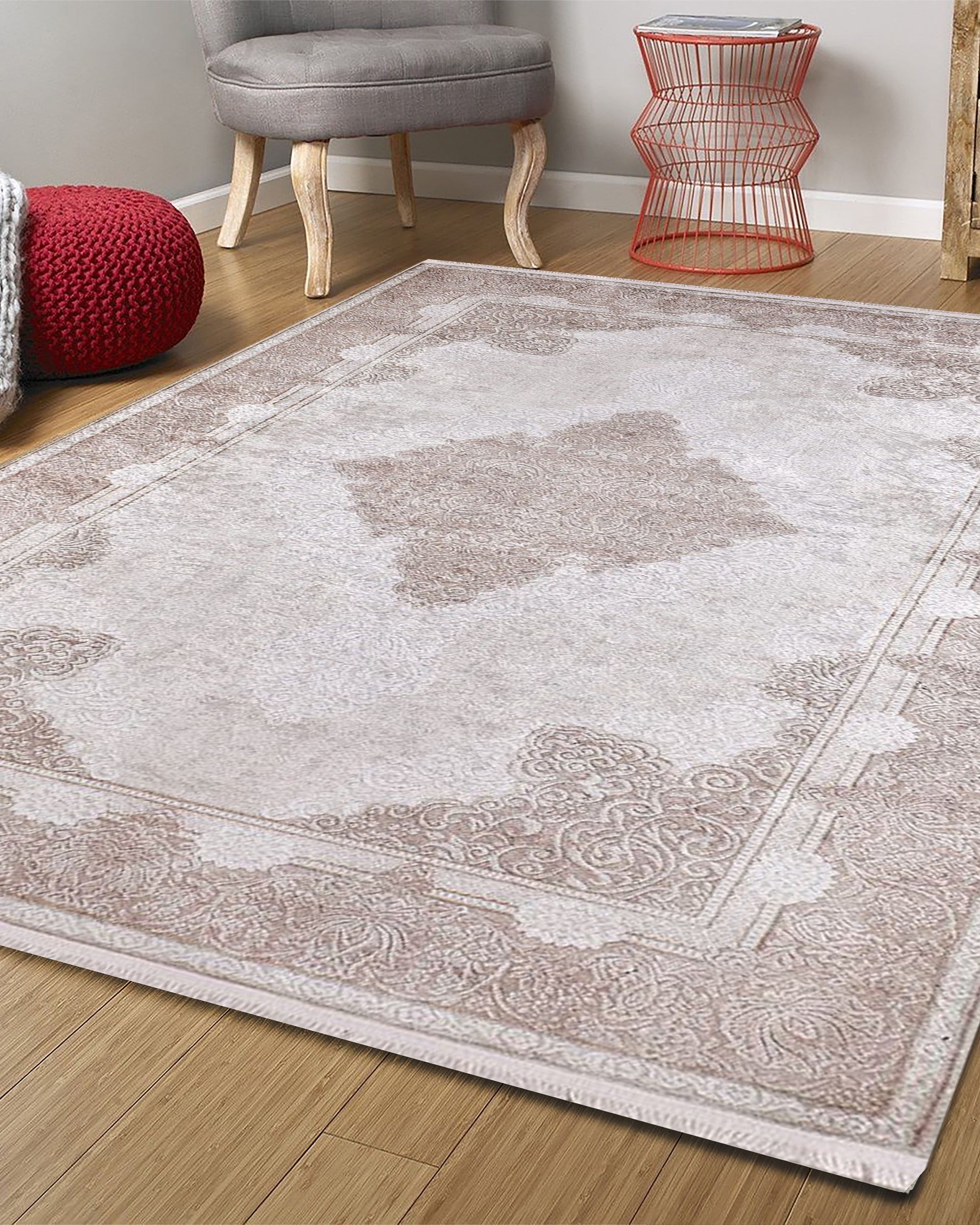 Nina Neutral Faded Beige Turkish Rug
