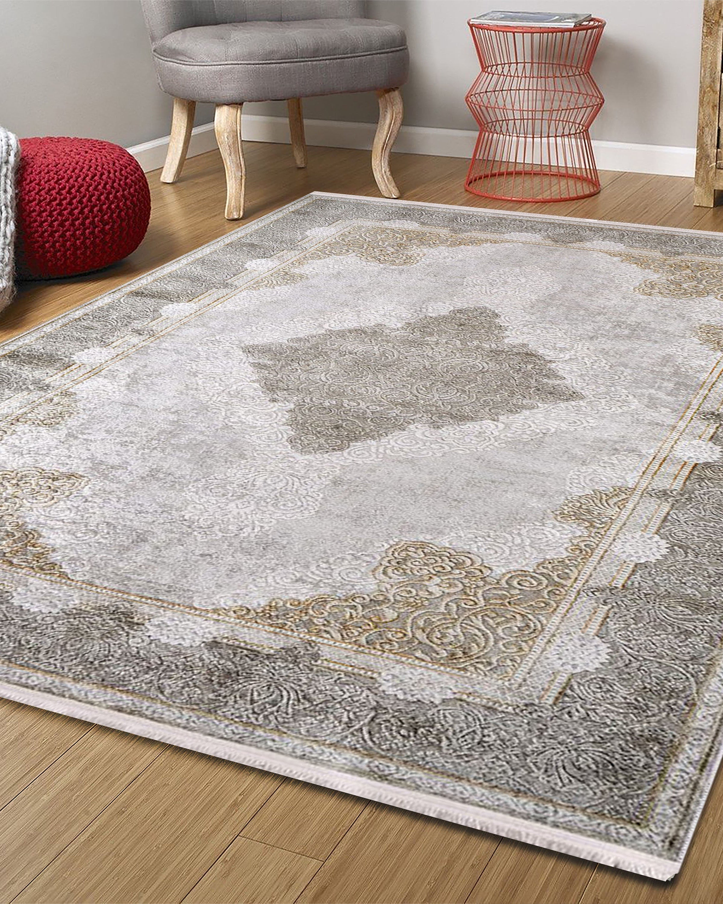 Nina Neutral Faded Beige Turkish Rug