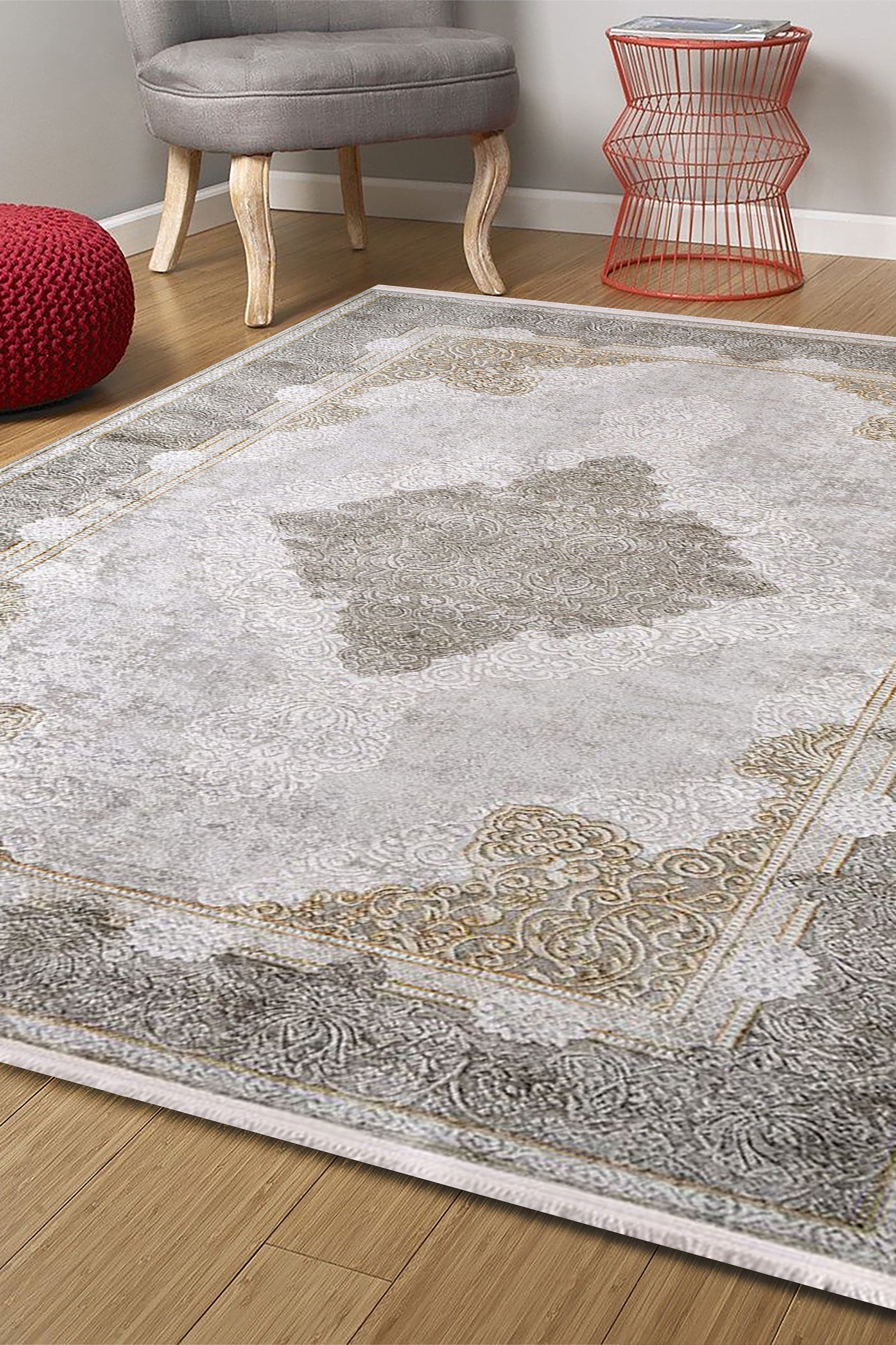 Nina Neutral Faded Beige Turkish Rug