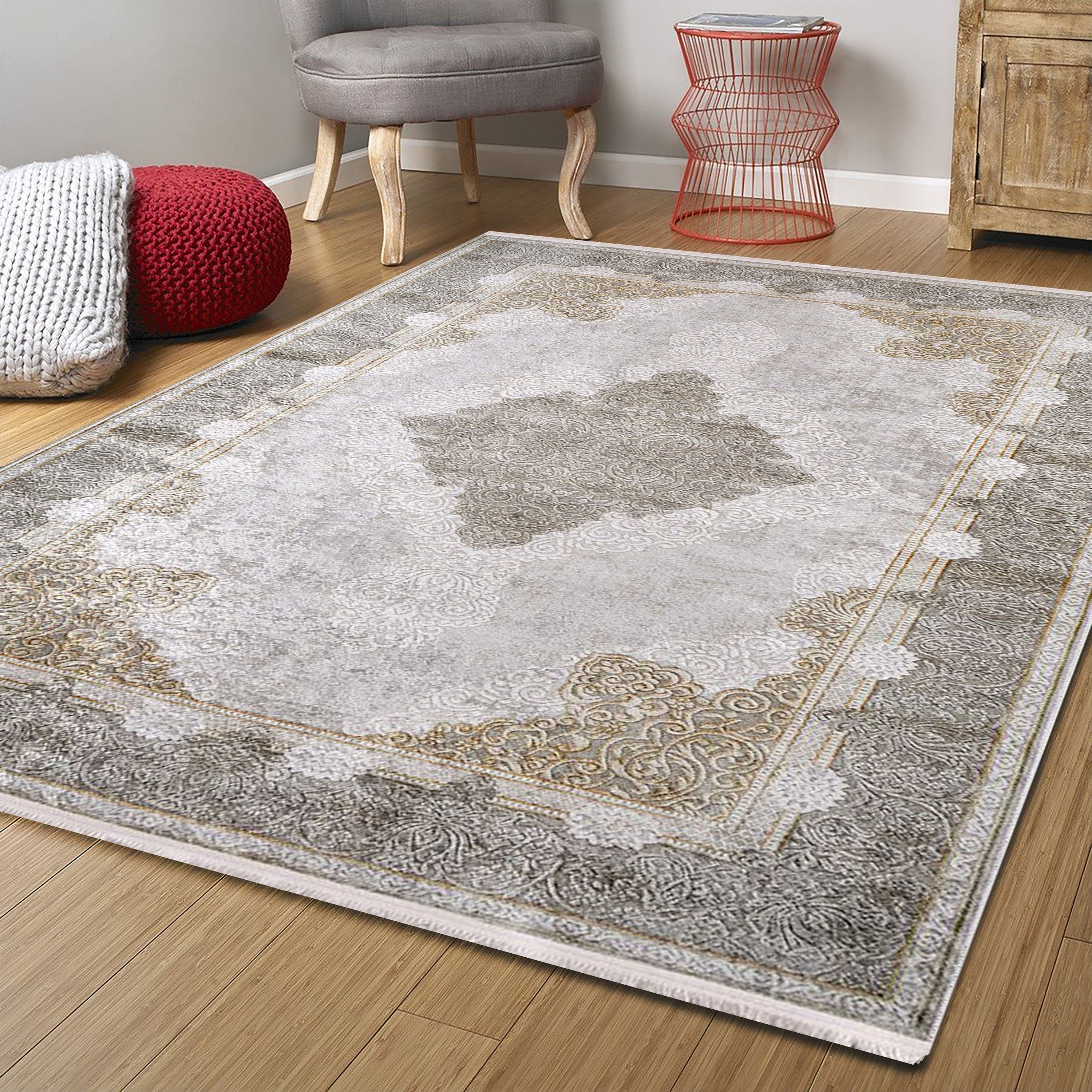 Nina Neutral Faded Beige Turkish Rug
