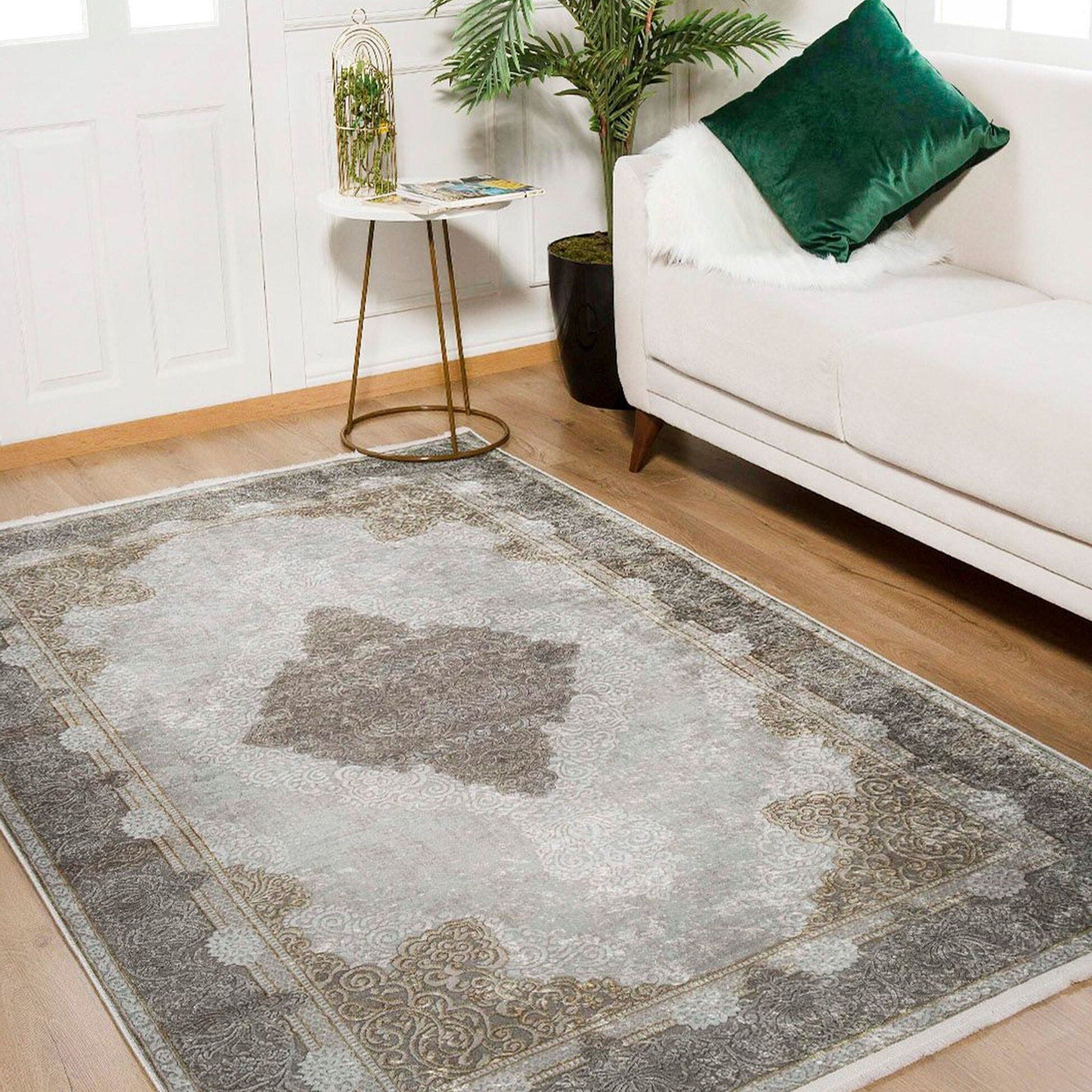 Nina Neutral Faded Beige Turkish Rug