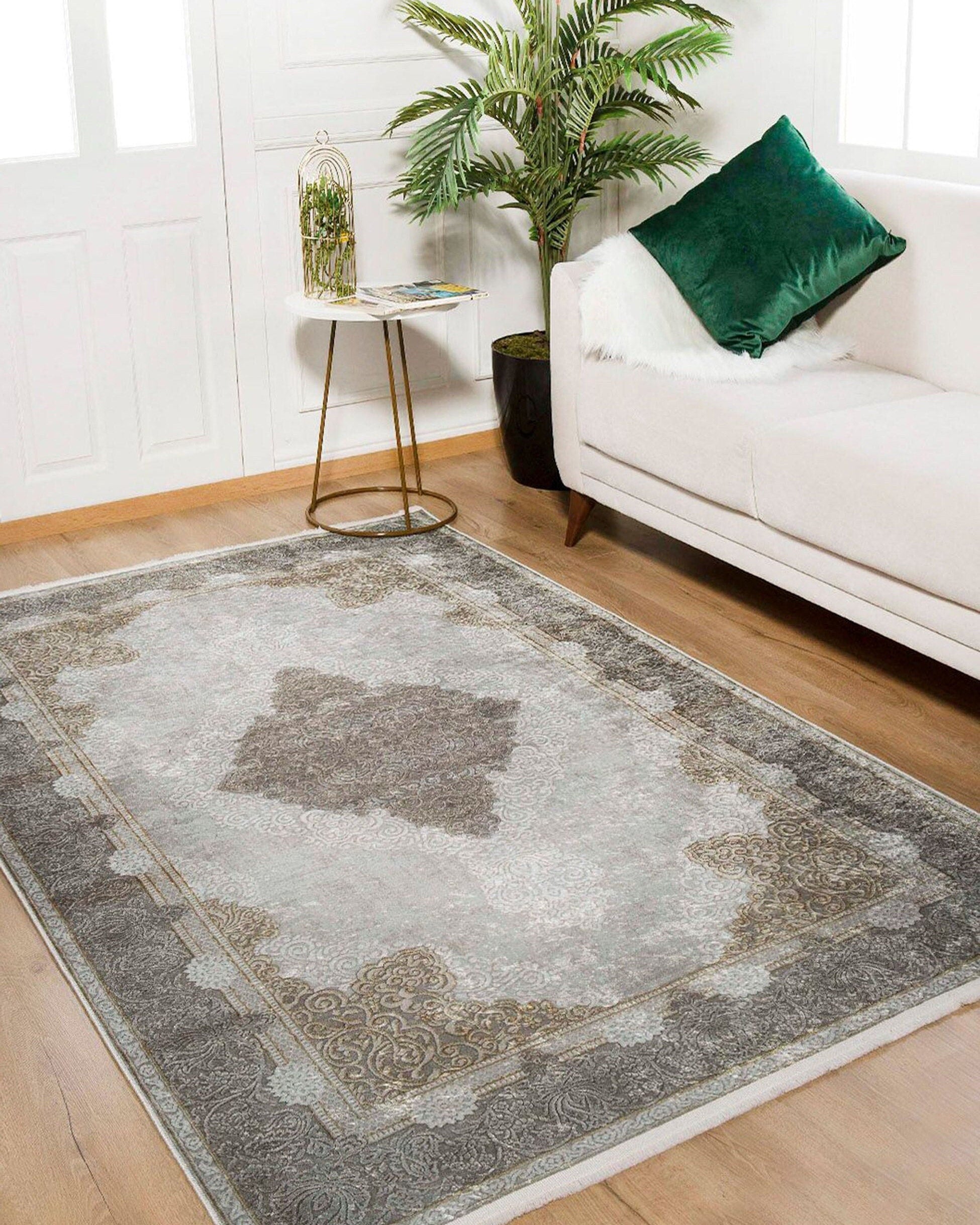 Nina Neutral Faded Beige Turkish Rug