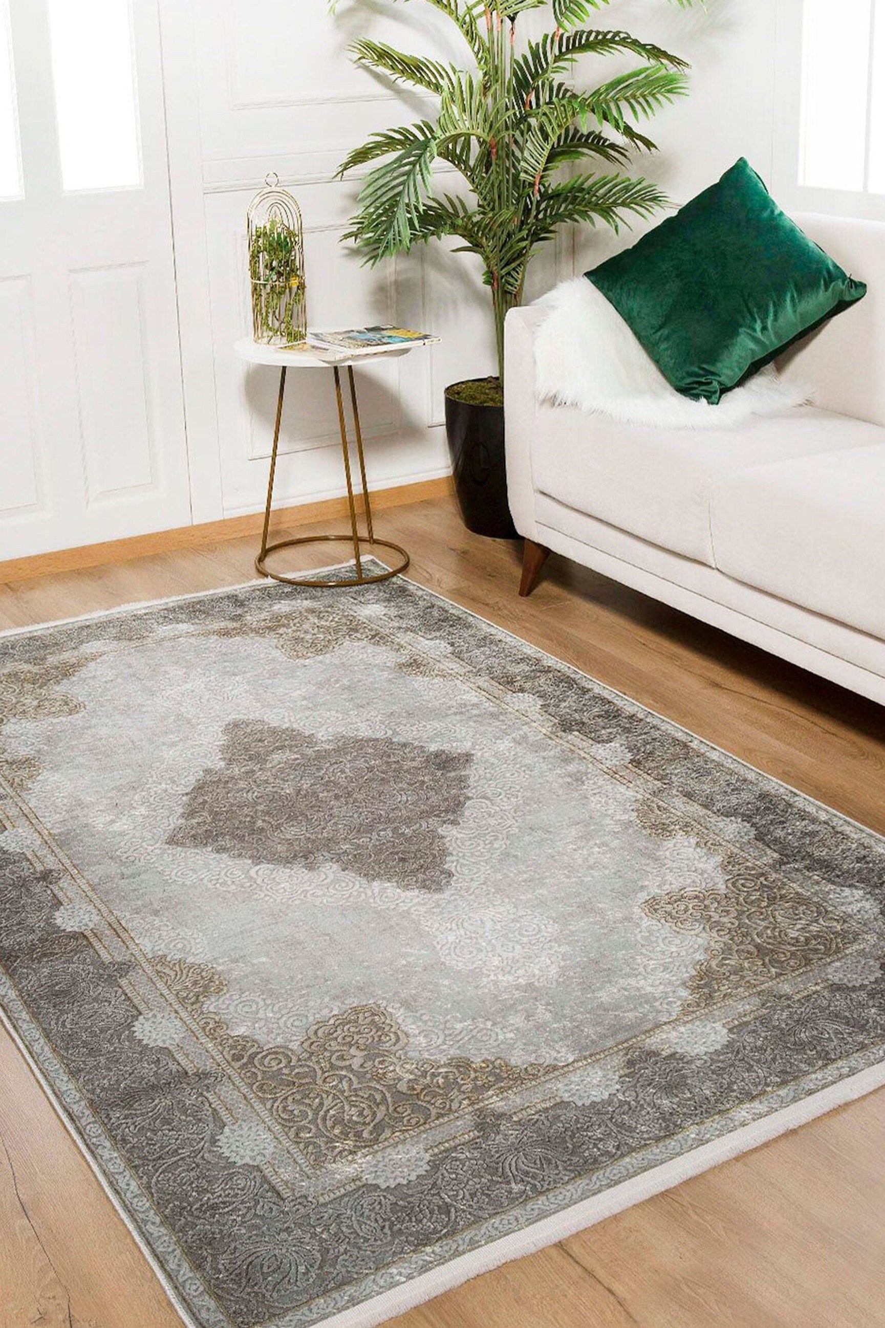 Nina Neutral Faded Beige Turkish Rug