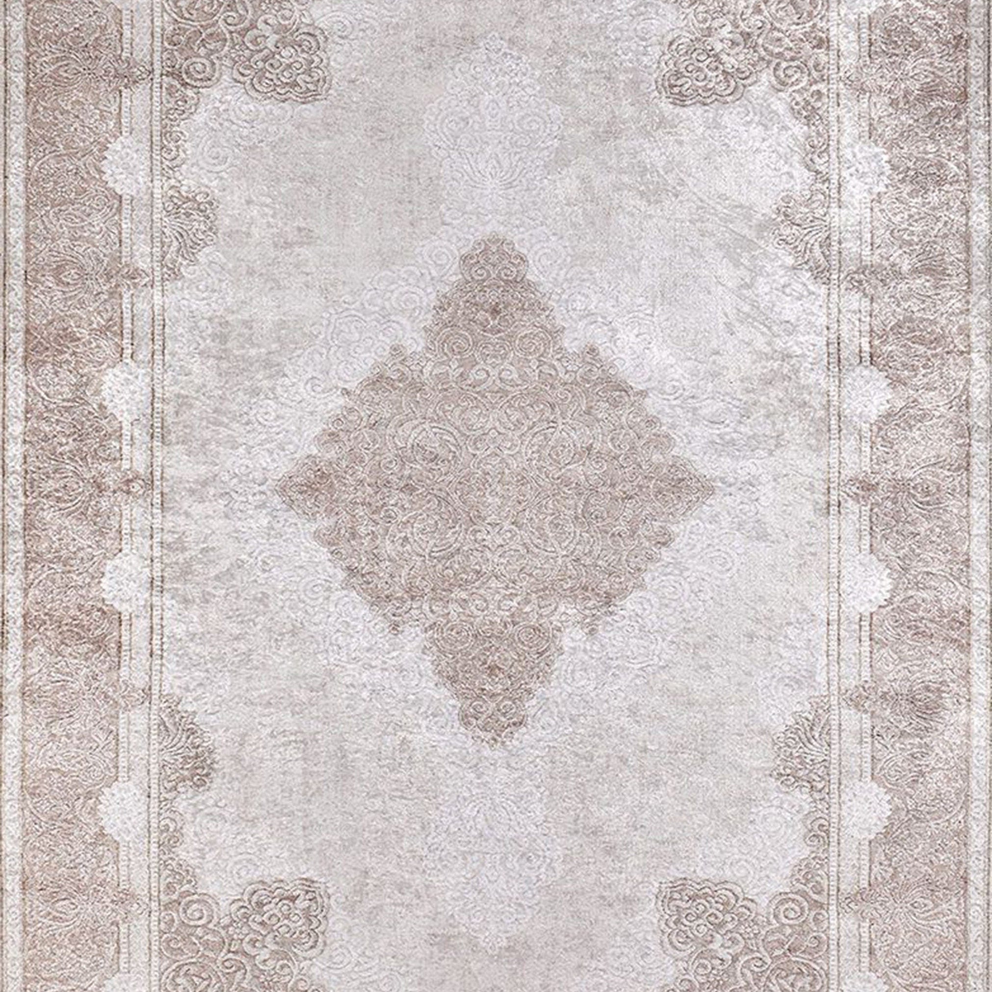 Nina Neutral Faded Beige Turkish Rug