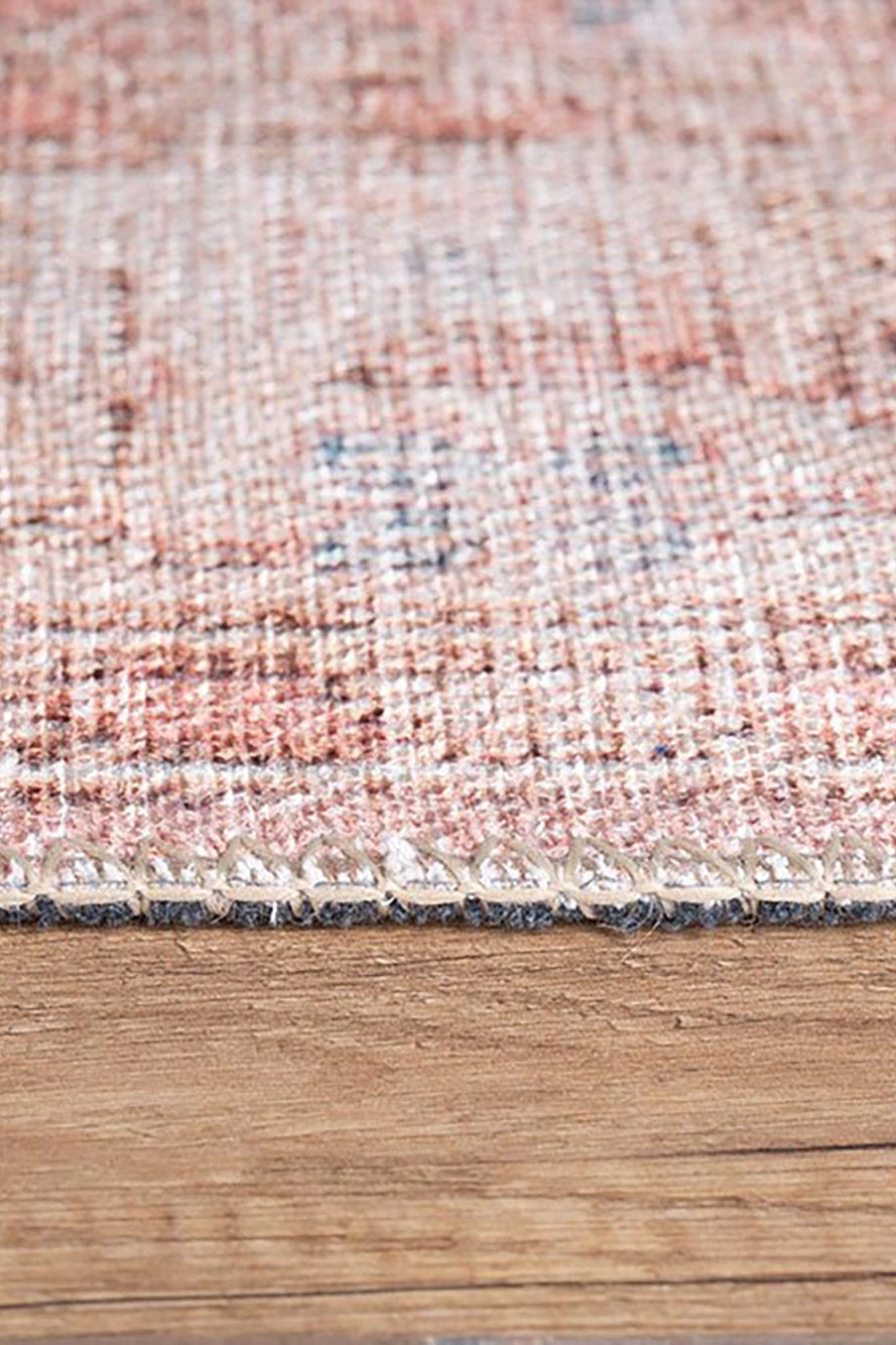 Nisa Rug Turkish Faded Burnt Orange Rug