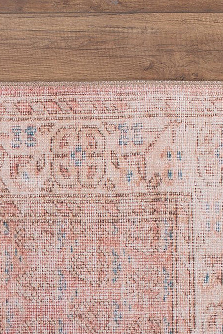 Nisa Rug Turkish Faded Burnt Orange Rug