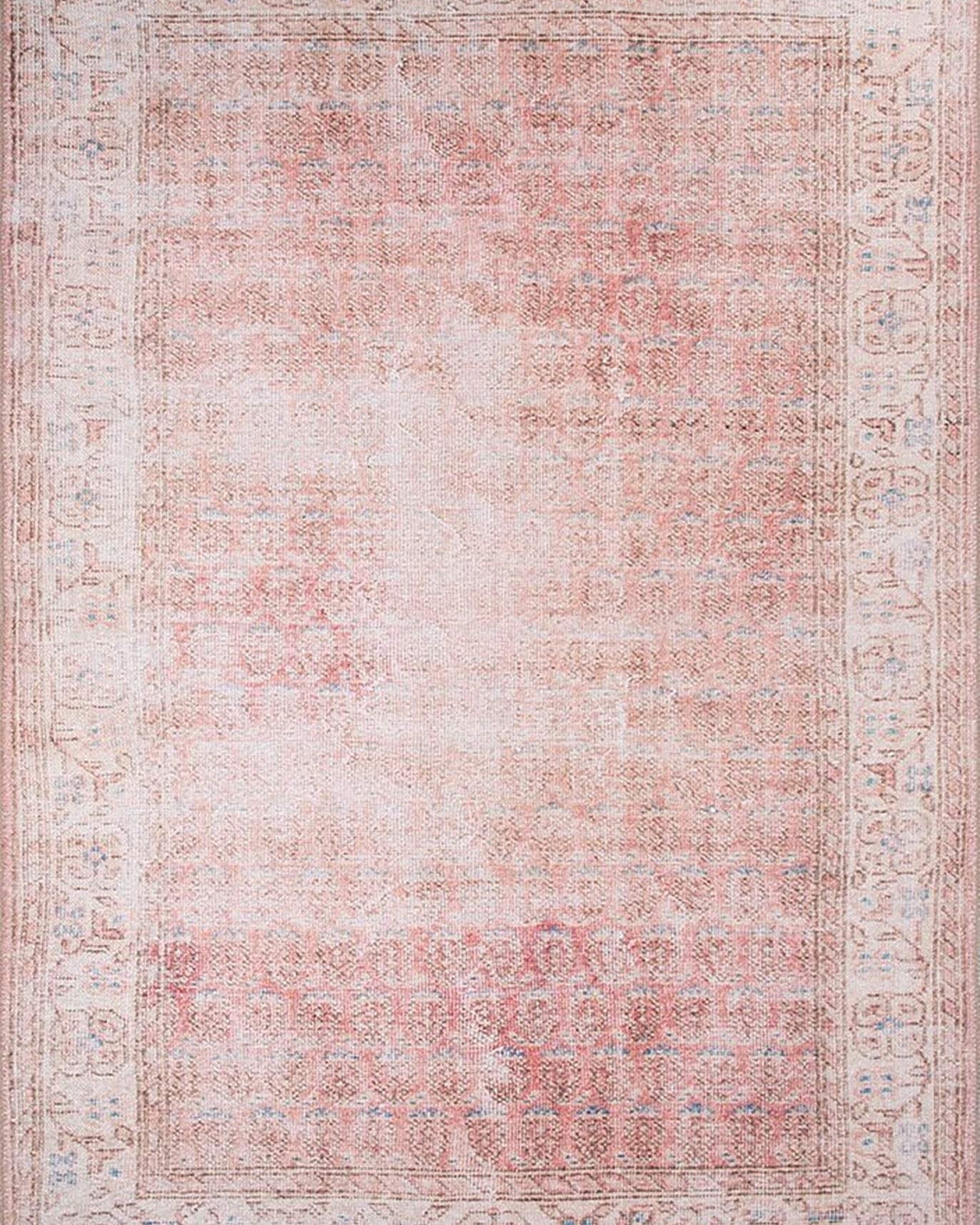 Nisa Rug Turkish Faded Burnt Orange Rug