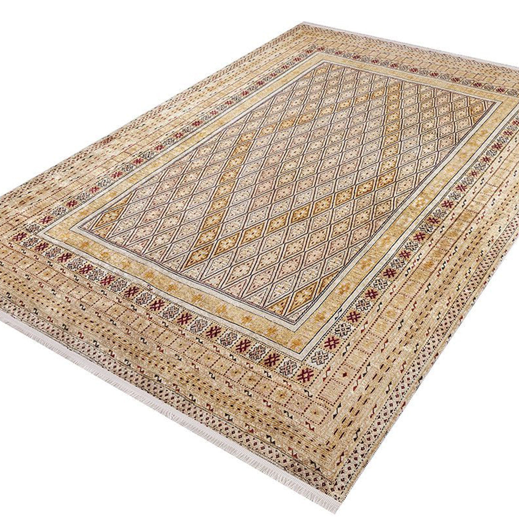 Noma Beige Pastel Yellow Kilim Turkish Rug