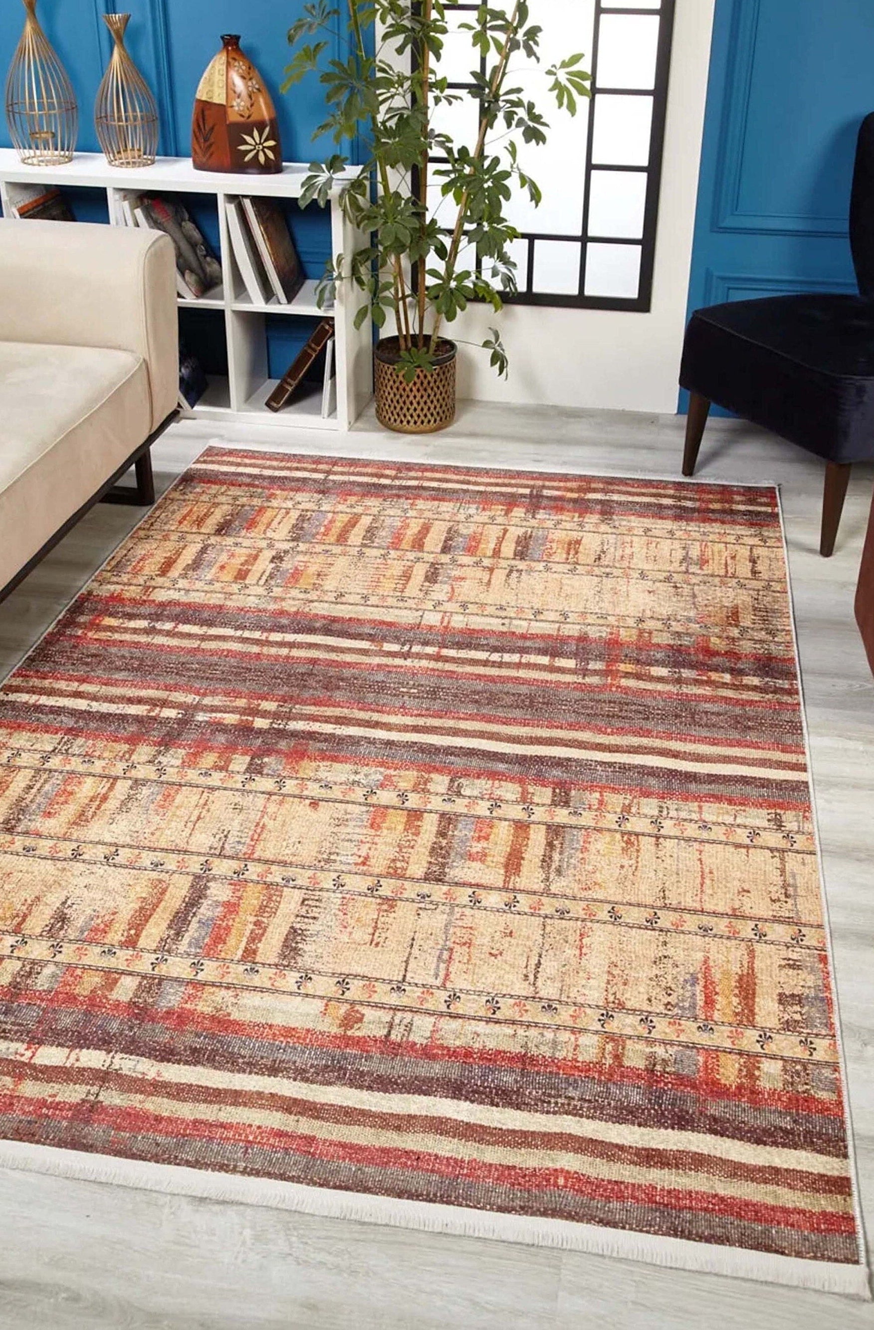 Nona Turkish Kilim Yellowish Beige Rug