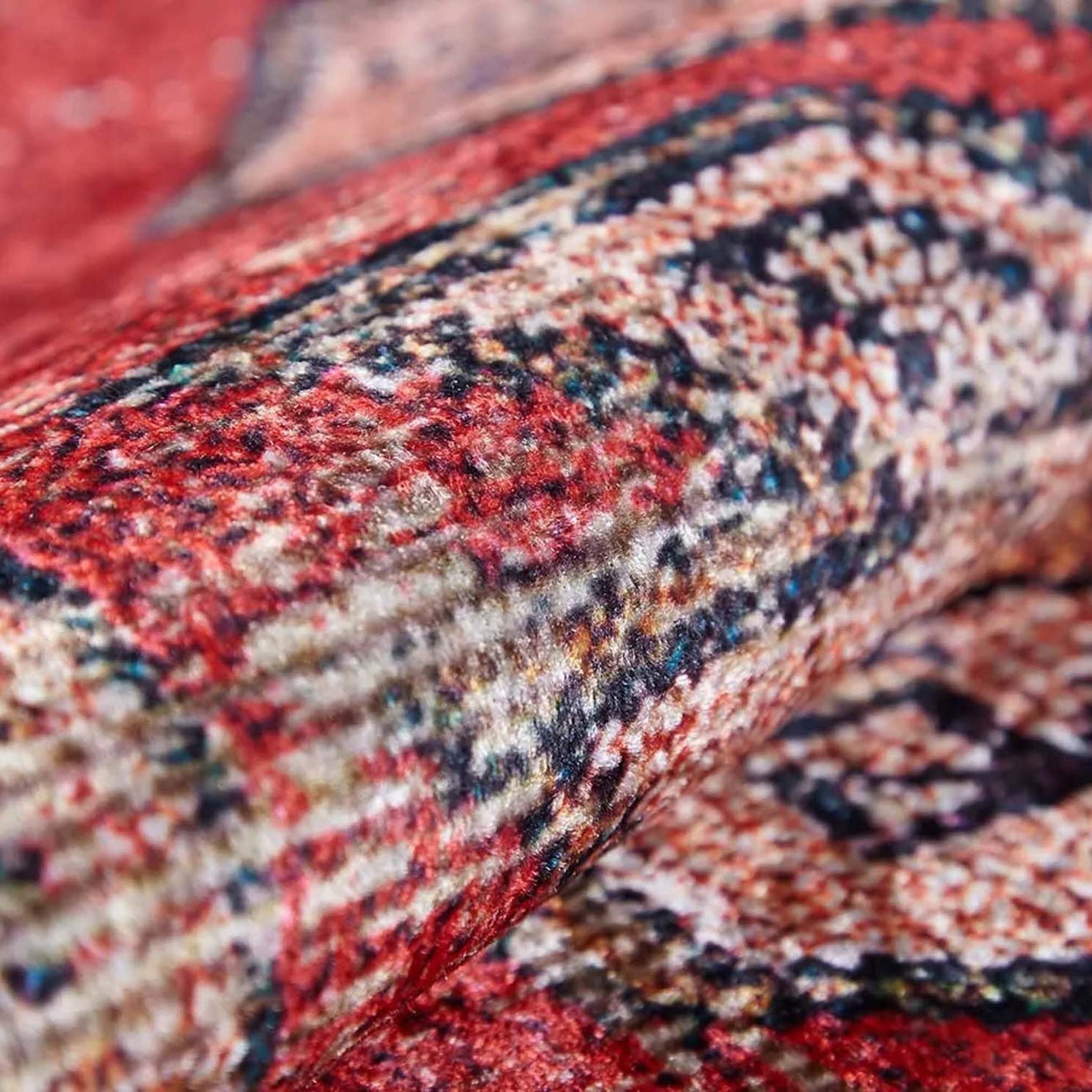 Noor Distressed Turkish Faded Red Rug