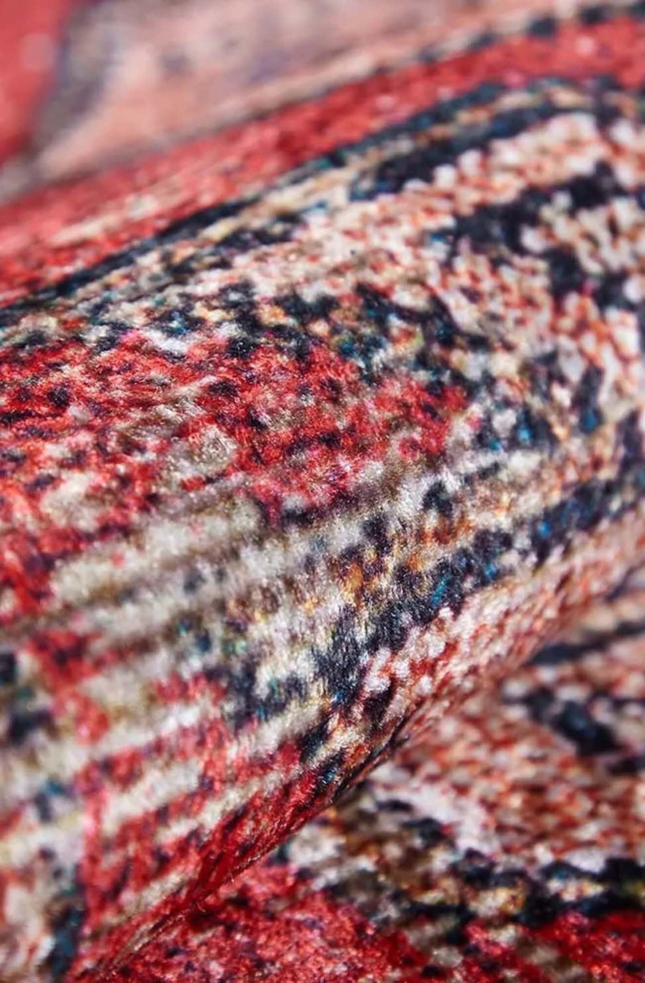 Noor Distressed Turkish Faded Red Rug