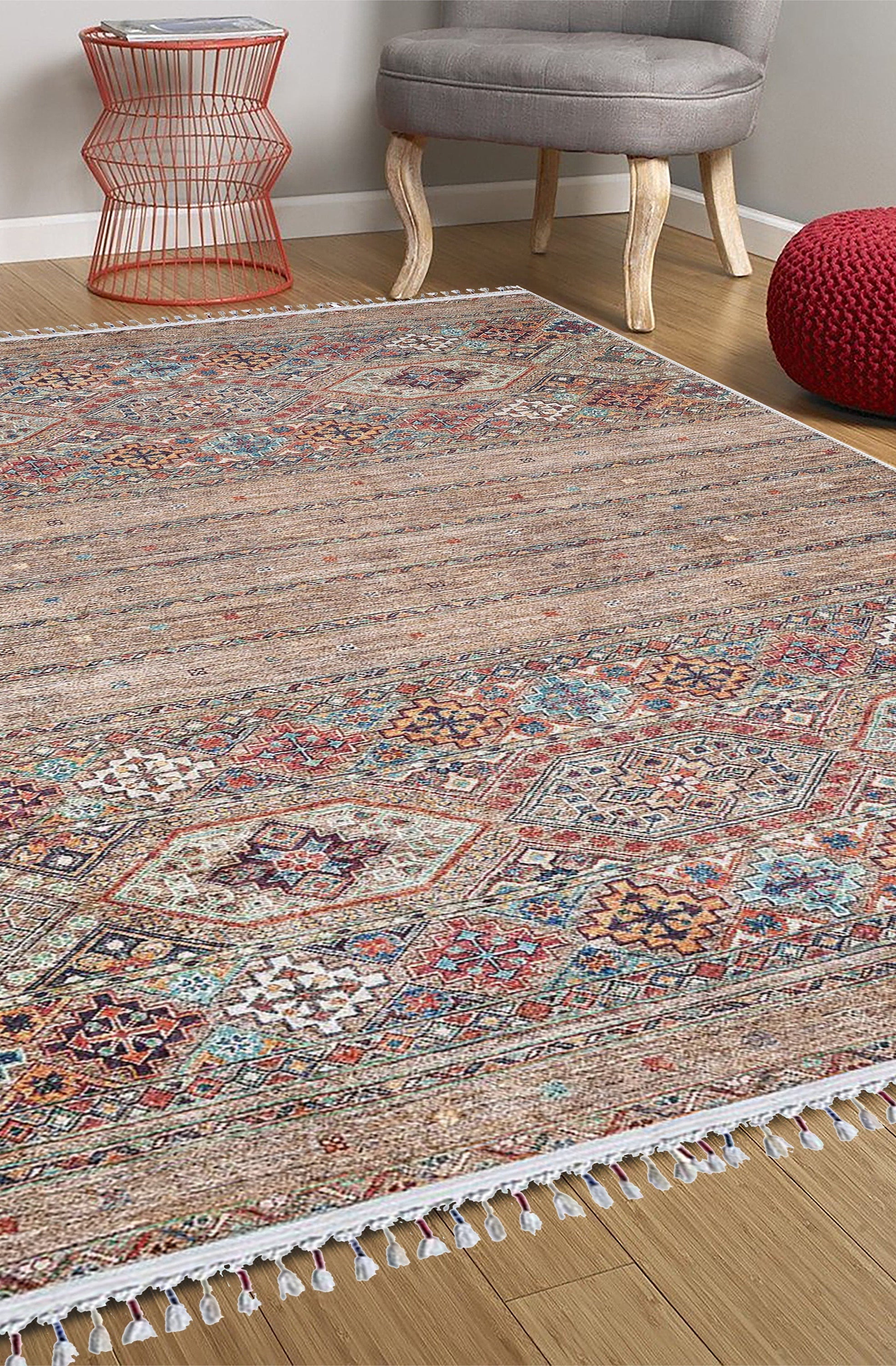 Noza Nomadic Turkish Brown Beige Rug