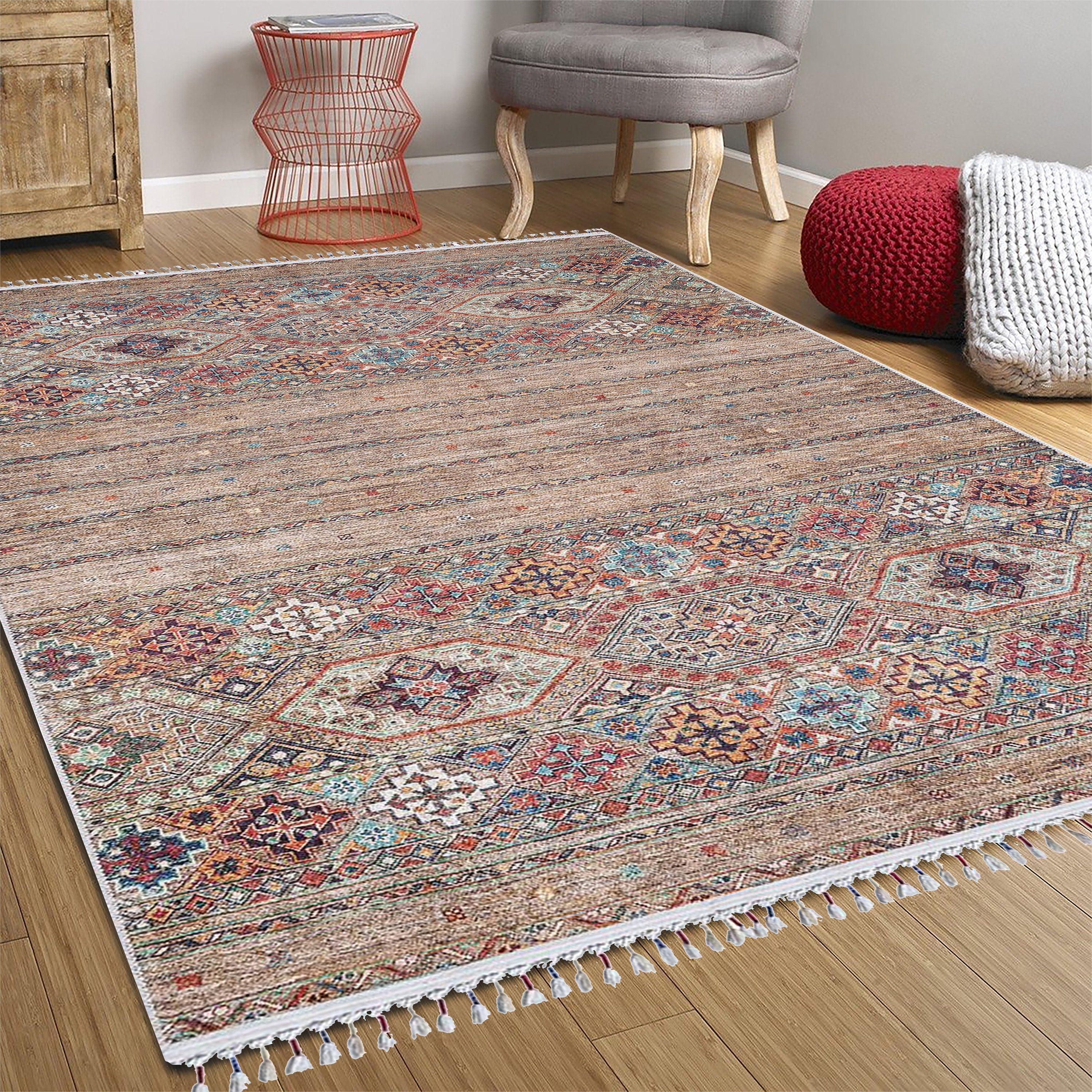Noza Nomadic Turkish Brown Beige Rug