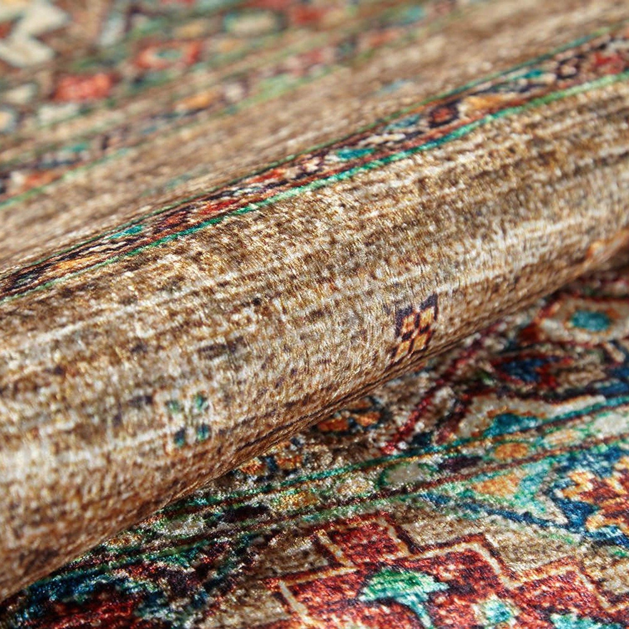 Noza Nomadic Turkish Brown Beige Rug