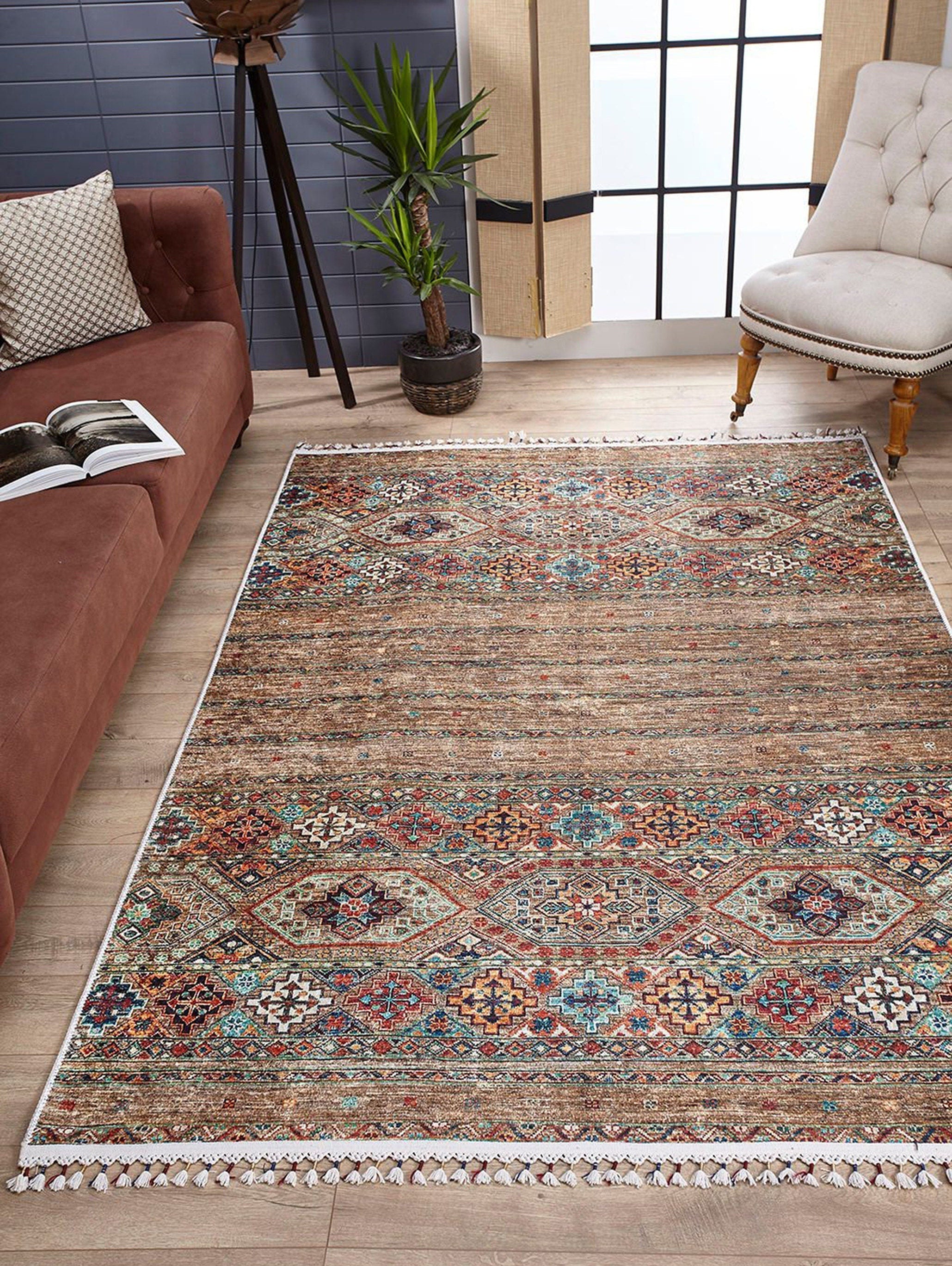 Noza Nomadic Turkish Brown Beige Rug