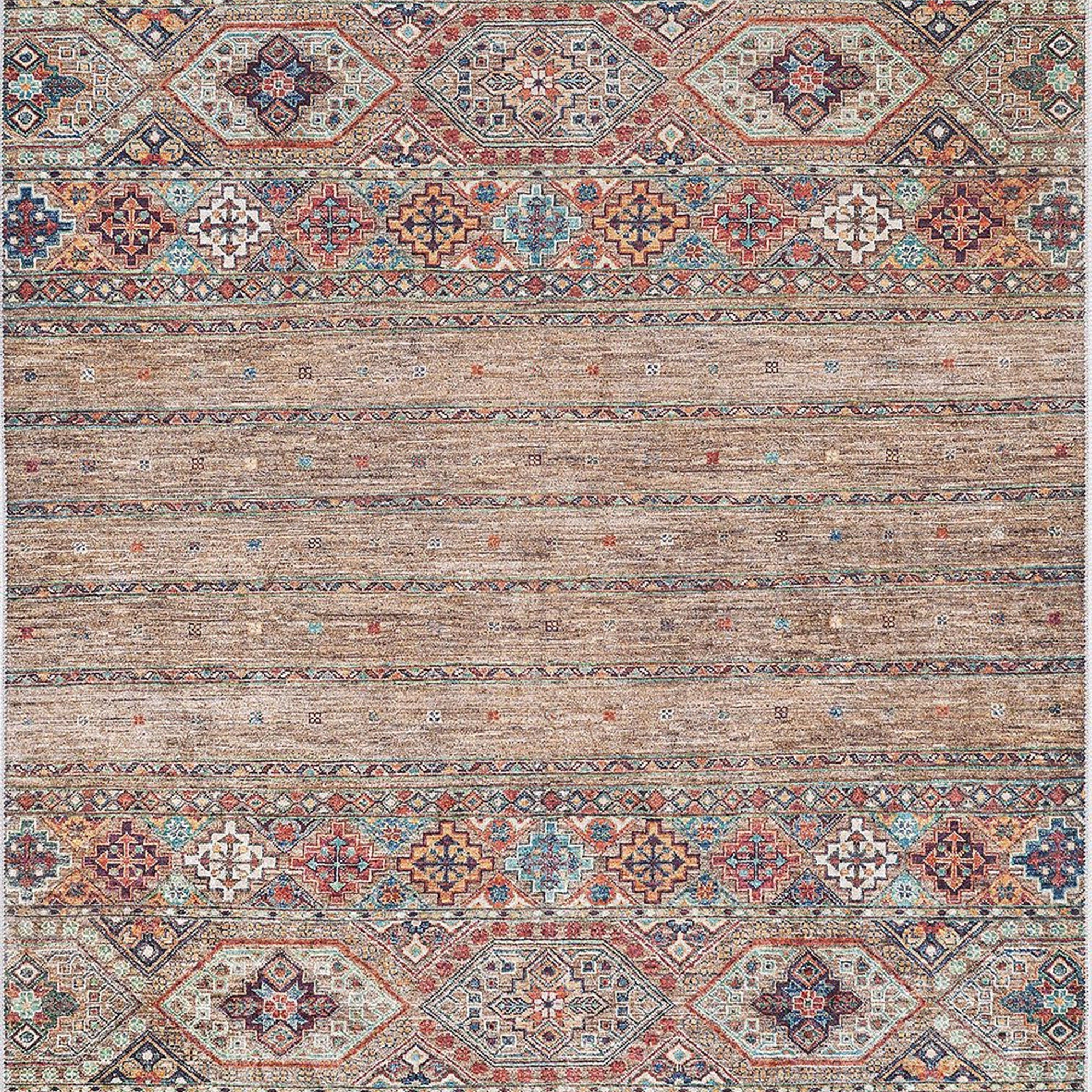 Noza Nomadic Turkish Brown Beige Rug