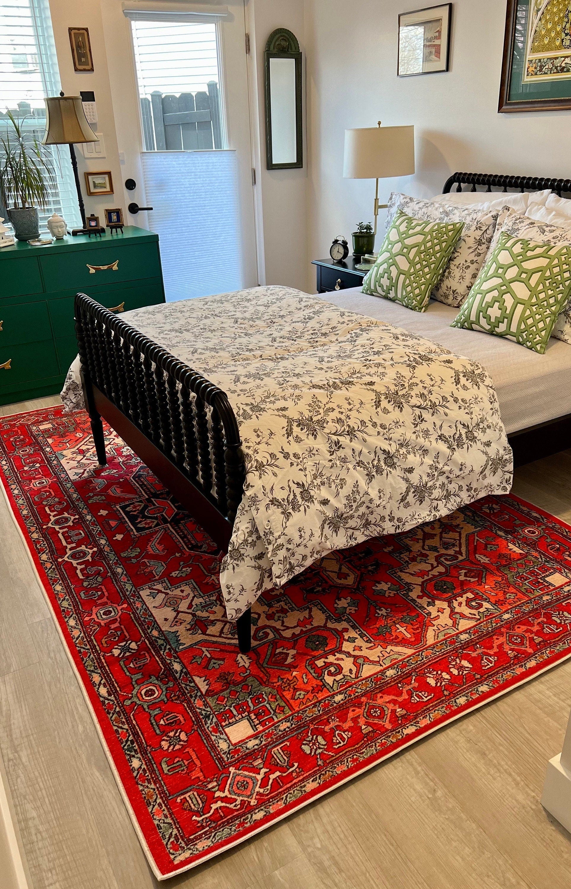 Nuna Red Persian Coral Heriz Rug