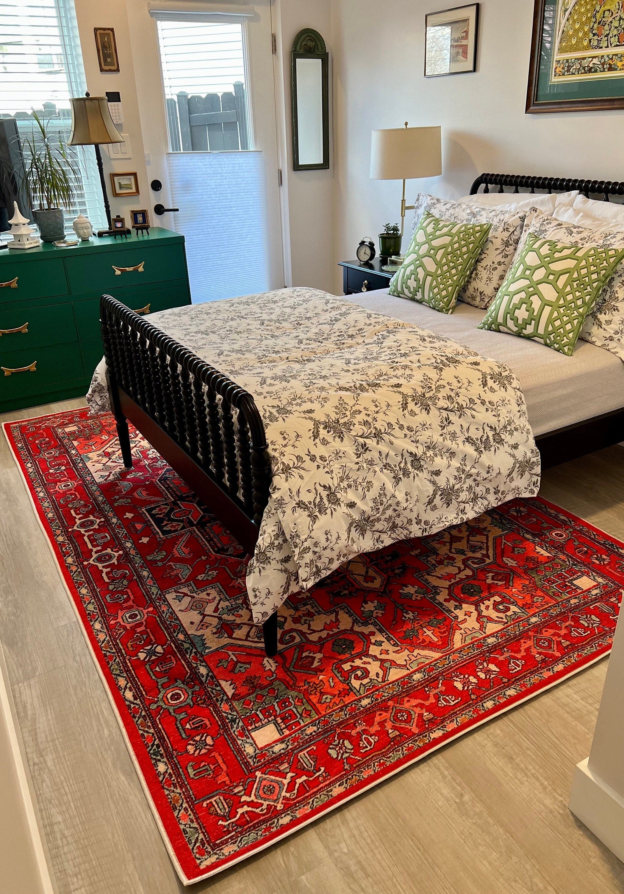 Nuna Red Persian Coral Heriz Rug