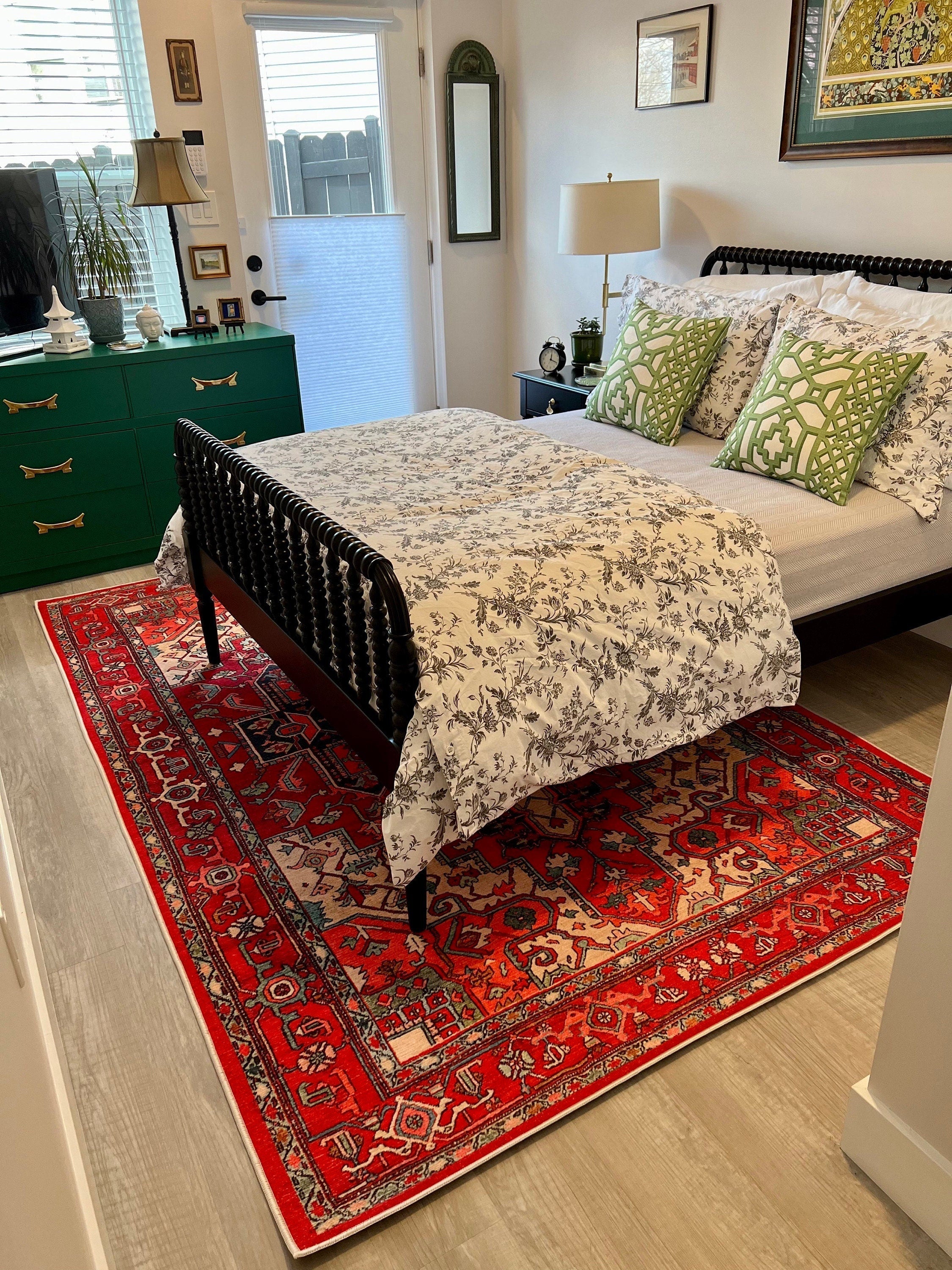 Nuna Red Persian Coral Heriz Rug