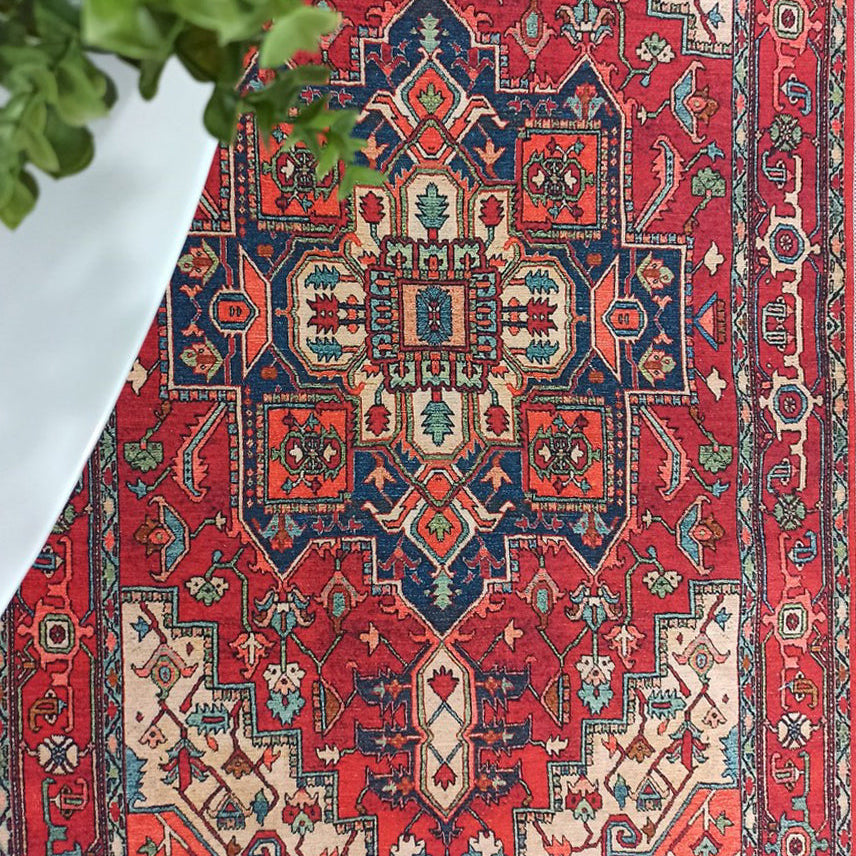 Nuna Red Persian Coral Heriz Rug
