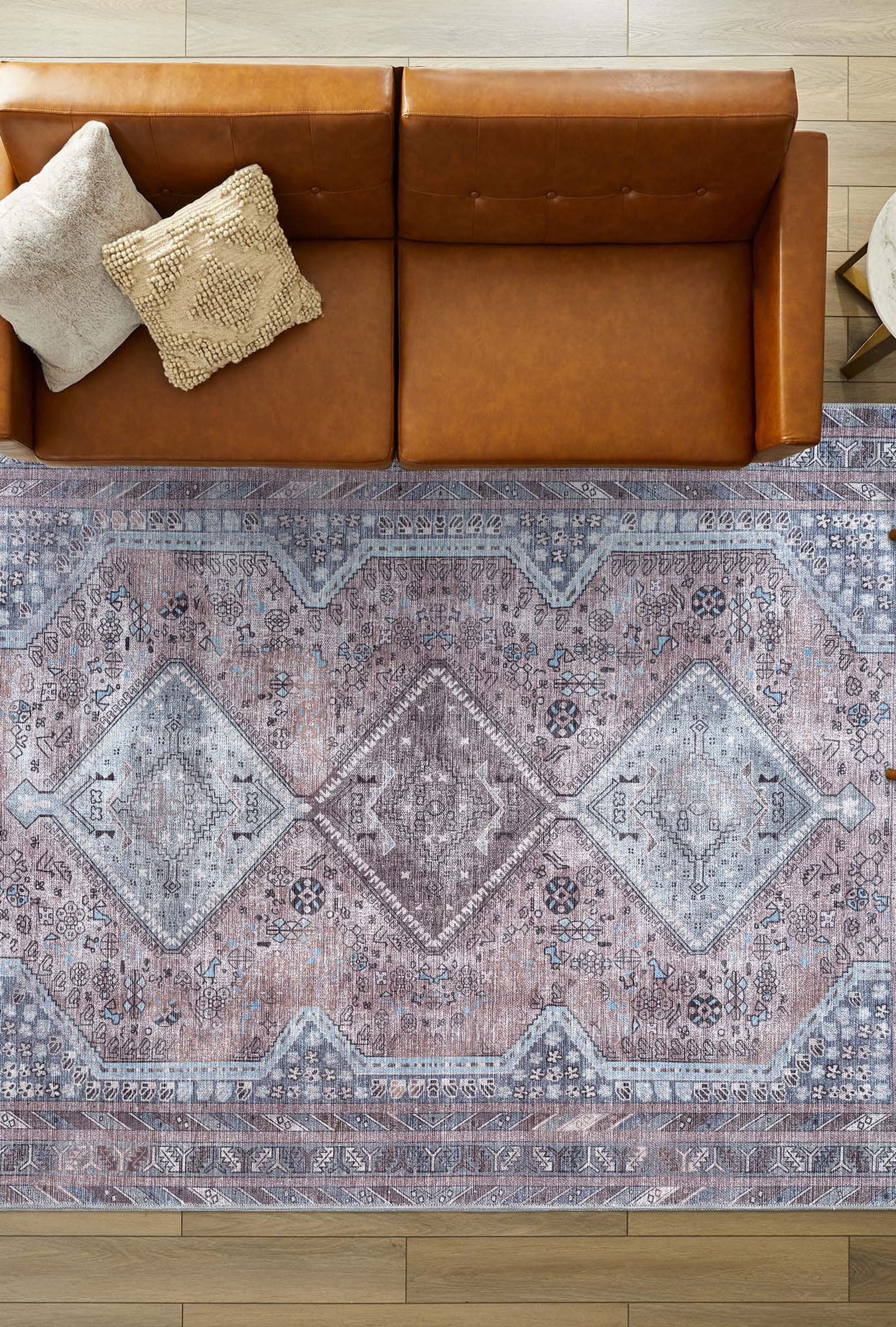 Imani Brown Off-White Modern Turkish Rug