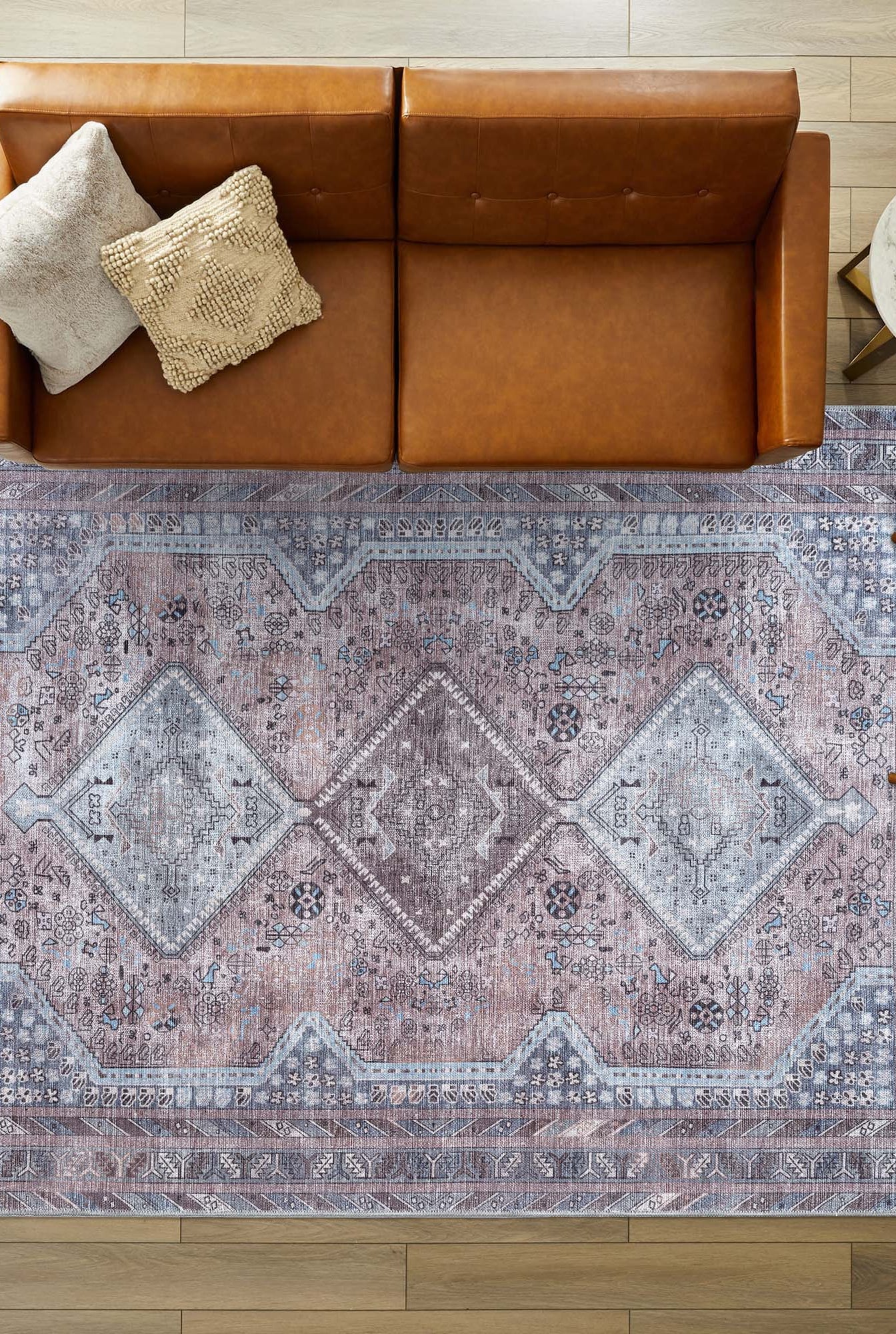 Imani Brown Off-White Modern Turkish Rug