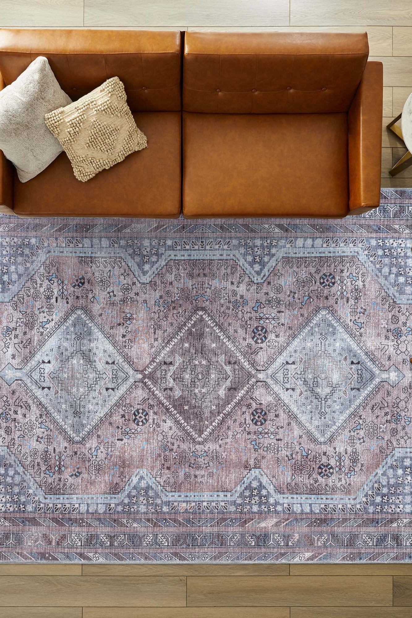 Imani Brown Off-White Modern Turkish Rug