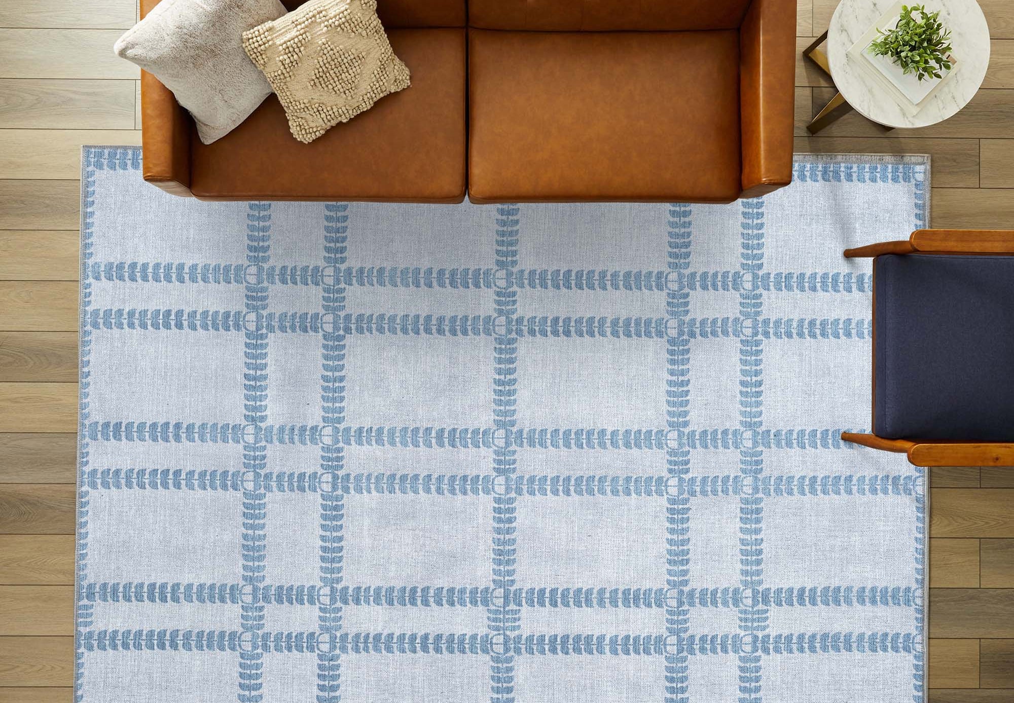 Amani Gray Blue Oushak Rug