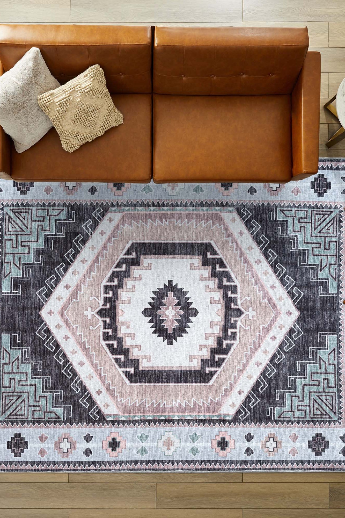 Odilia Black Gray Modern Turkish Rug