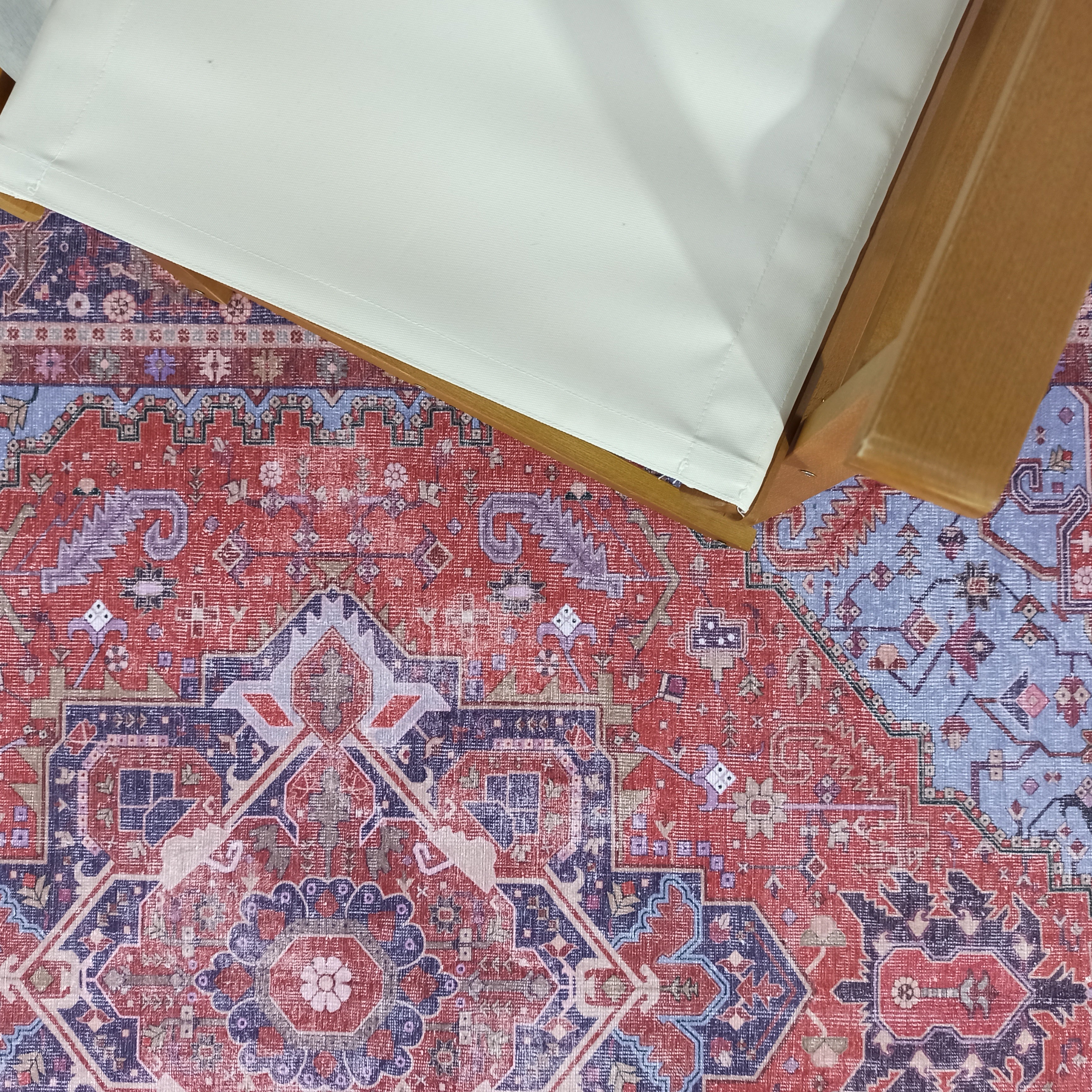 Ola Persian Heriz Red & Blue Medallion Rug