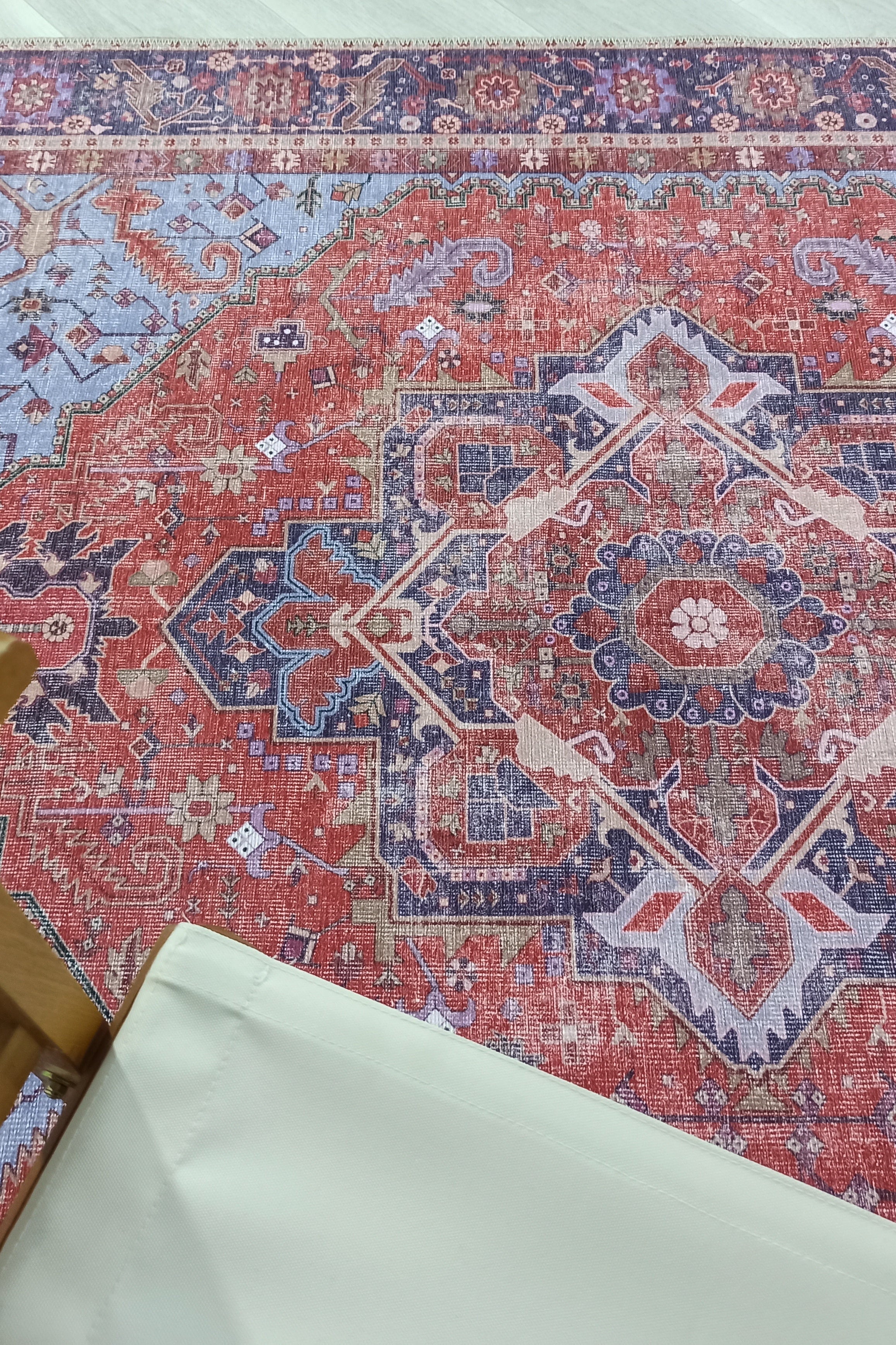 Ola Persian Heriz Red & Blue Medallion Rug