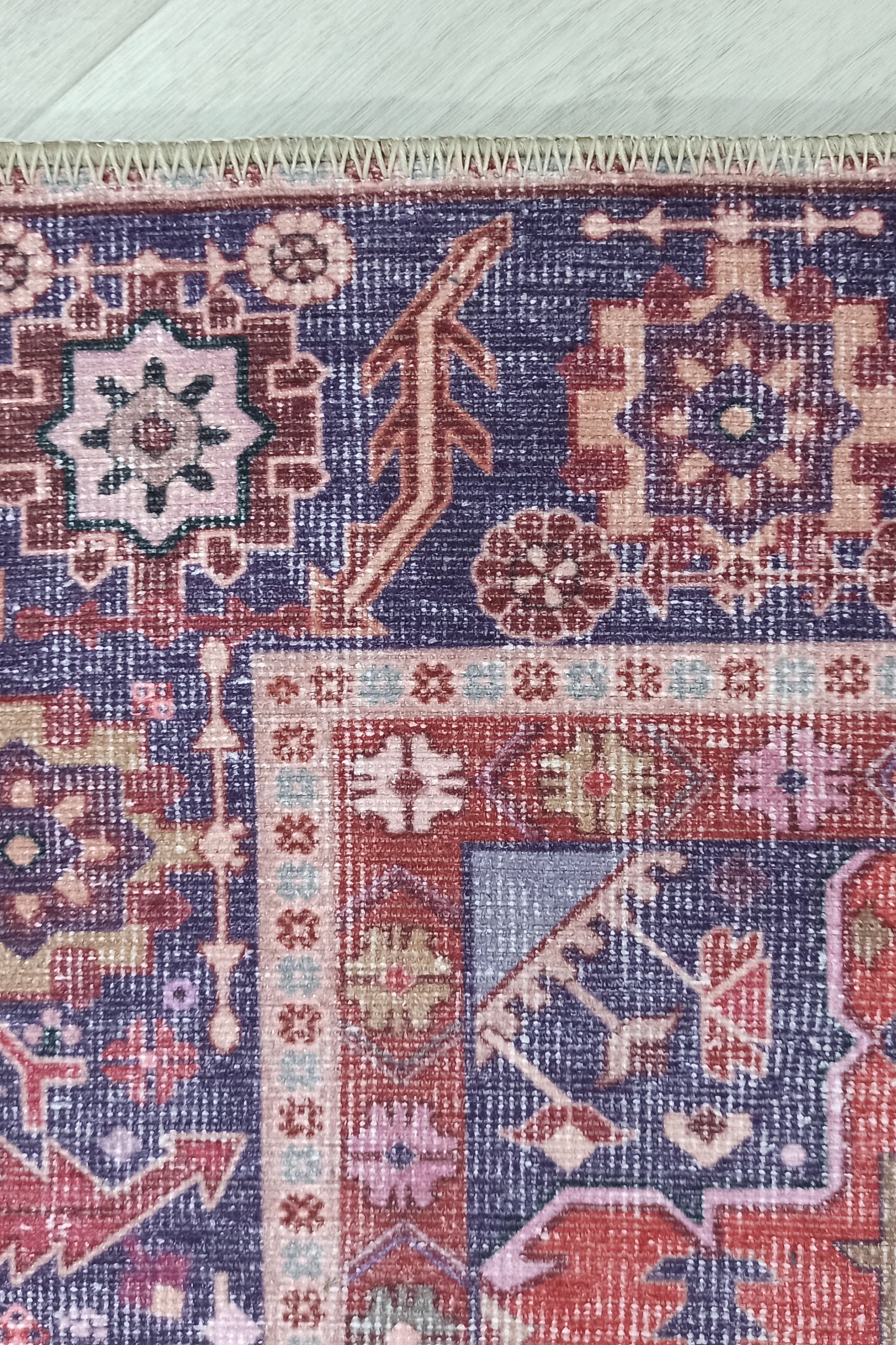Ola Persian Heriz Red & Blue Medallion Rug