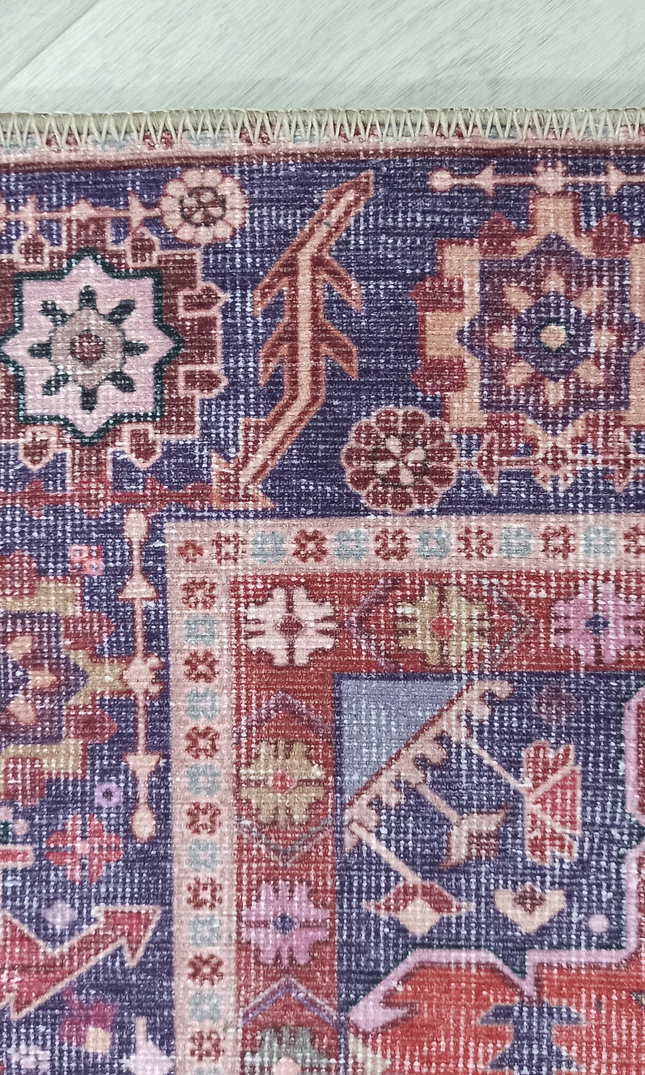 Ola Persian Heriz Red & Blue Medallion Rug