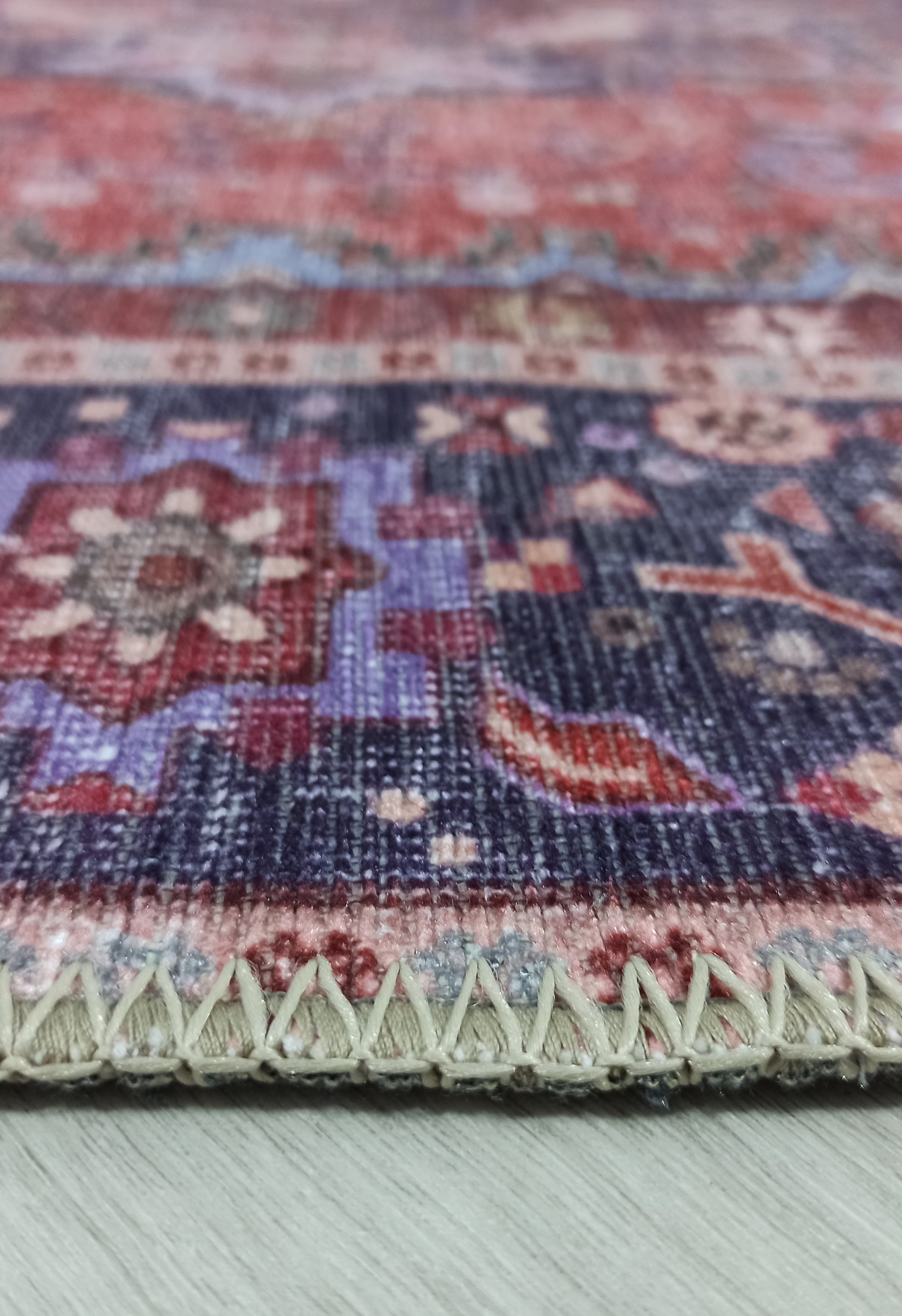 Ola Persian Heriz Red & Blue Medallion Rug