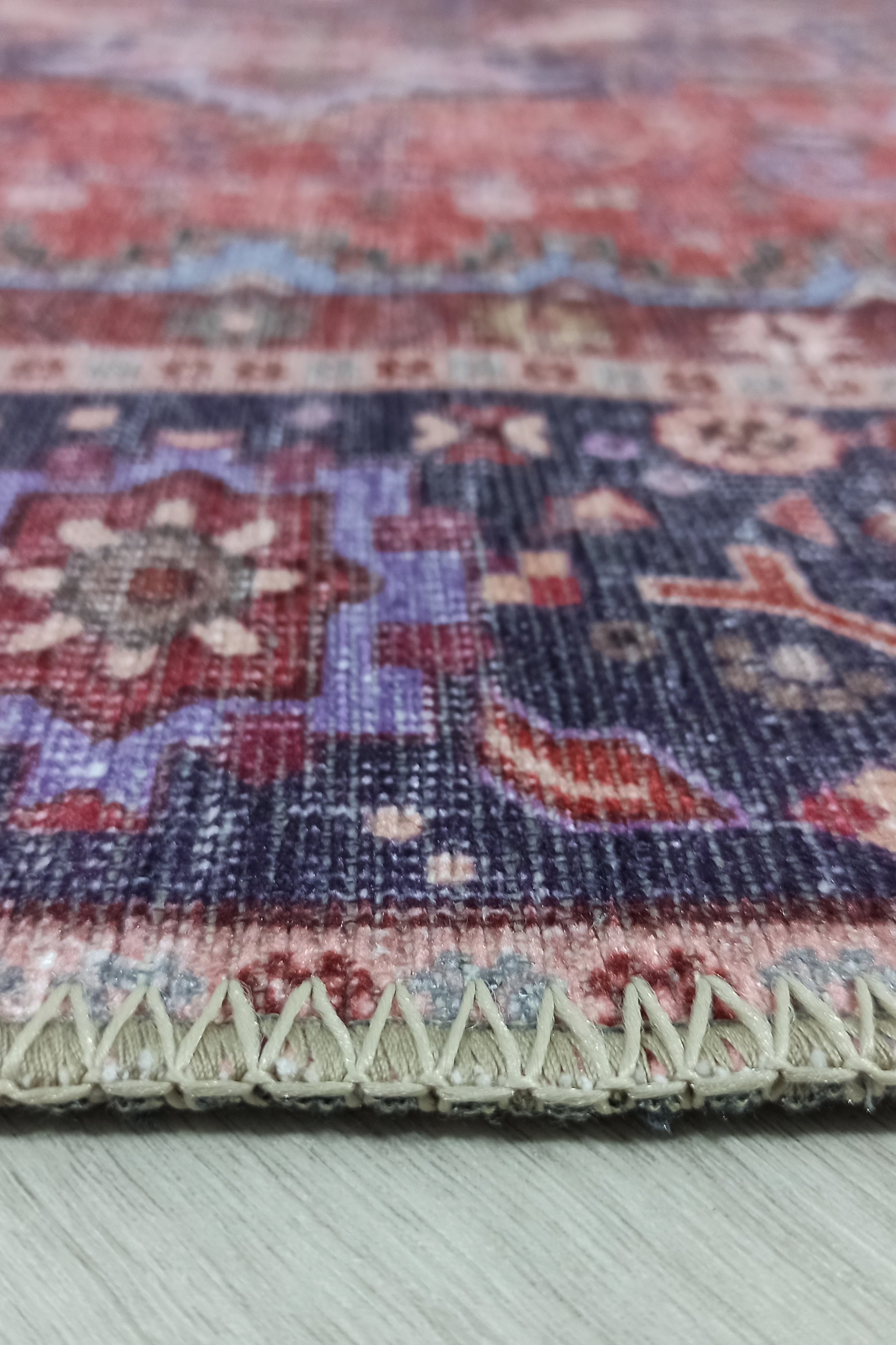 Ola Persian Heriz Red & Blue Medallion Rug