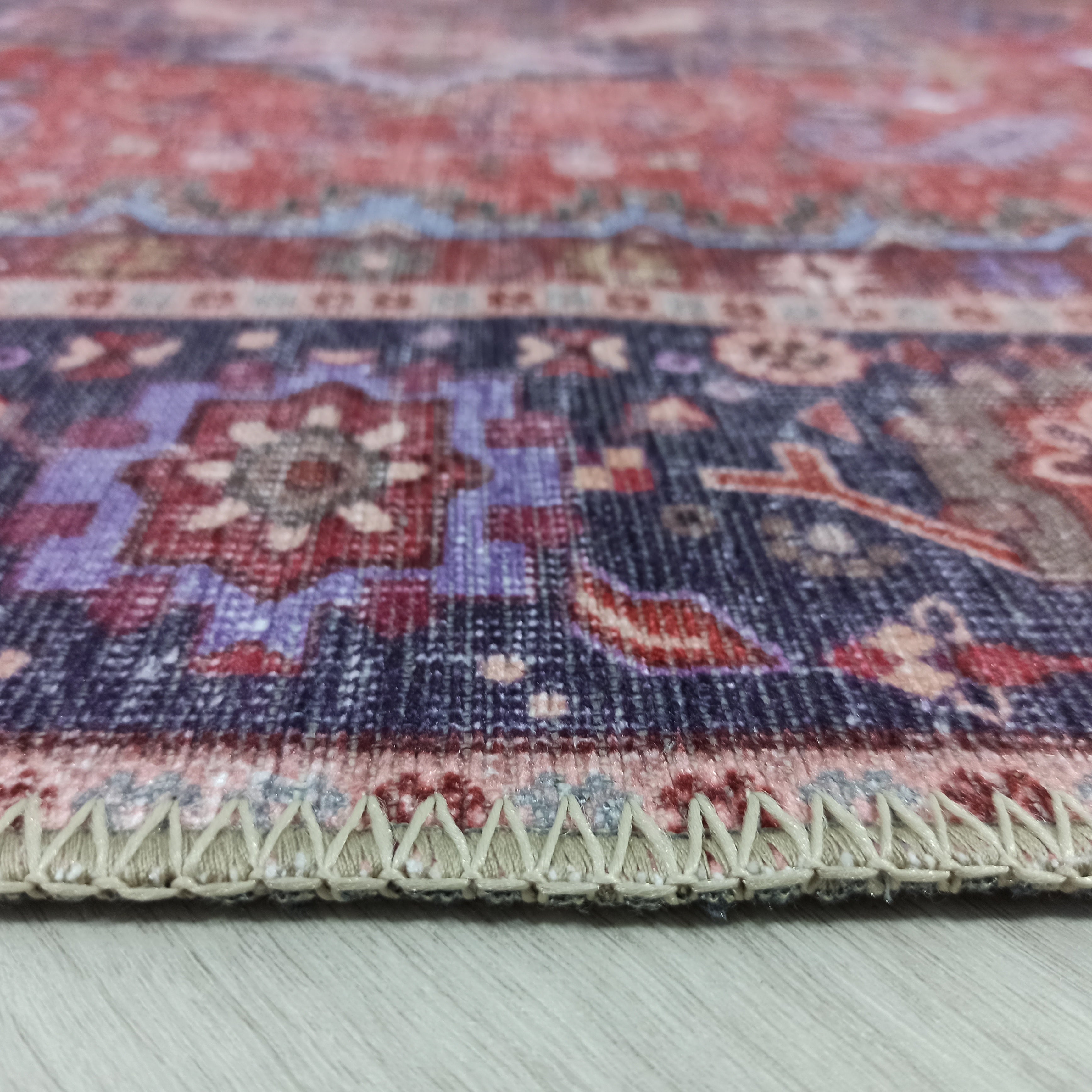 Ola Persian Heriz Red & Blue Medallion Rug