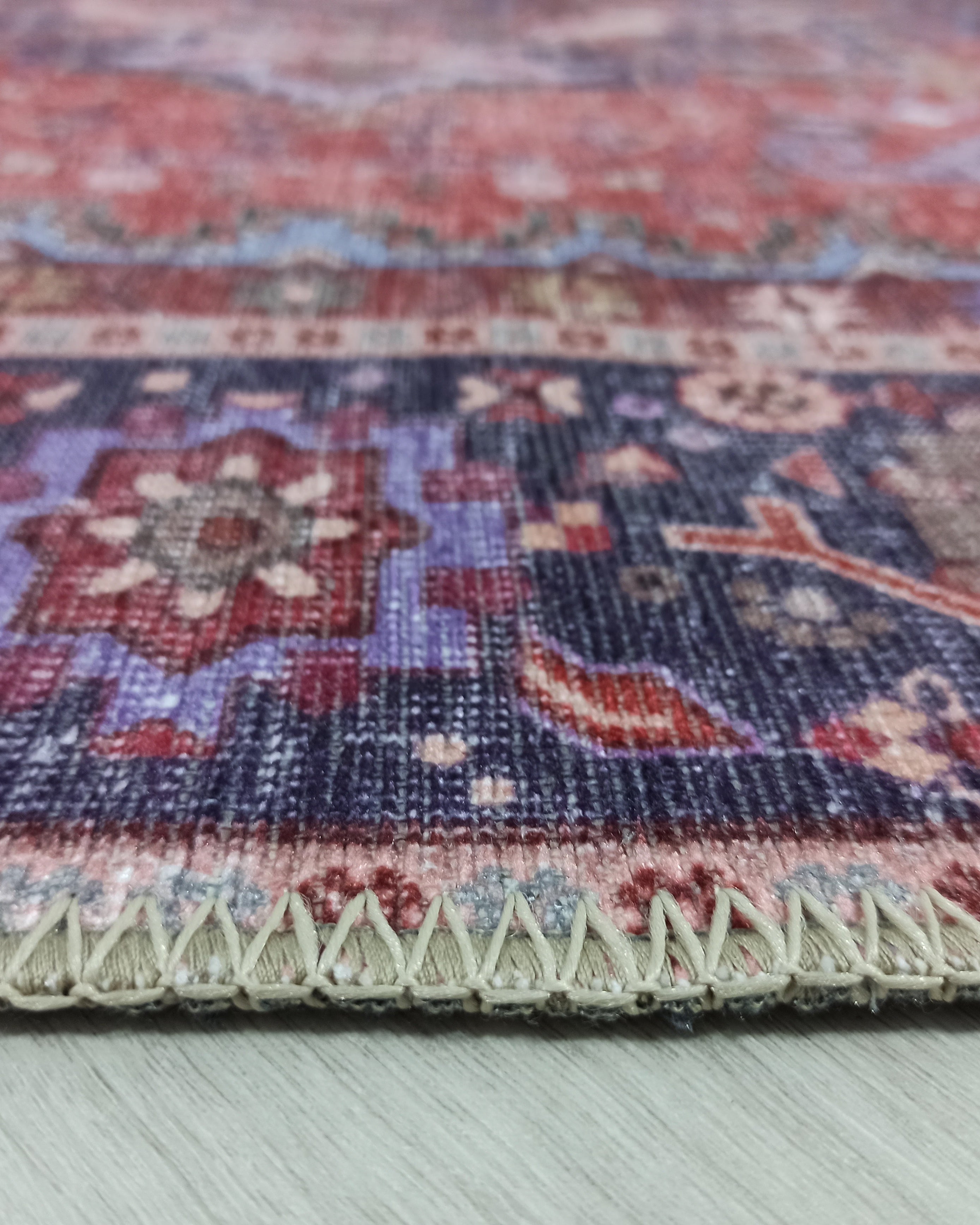 Ola Persian Heriz Red & Blue Medallion Rug